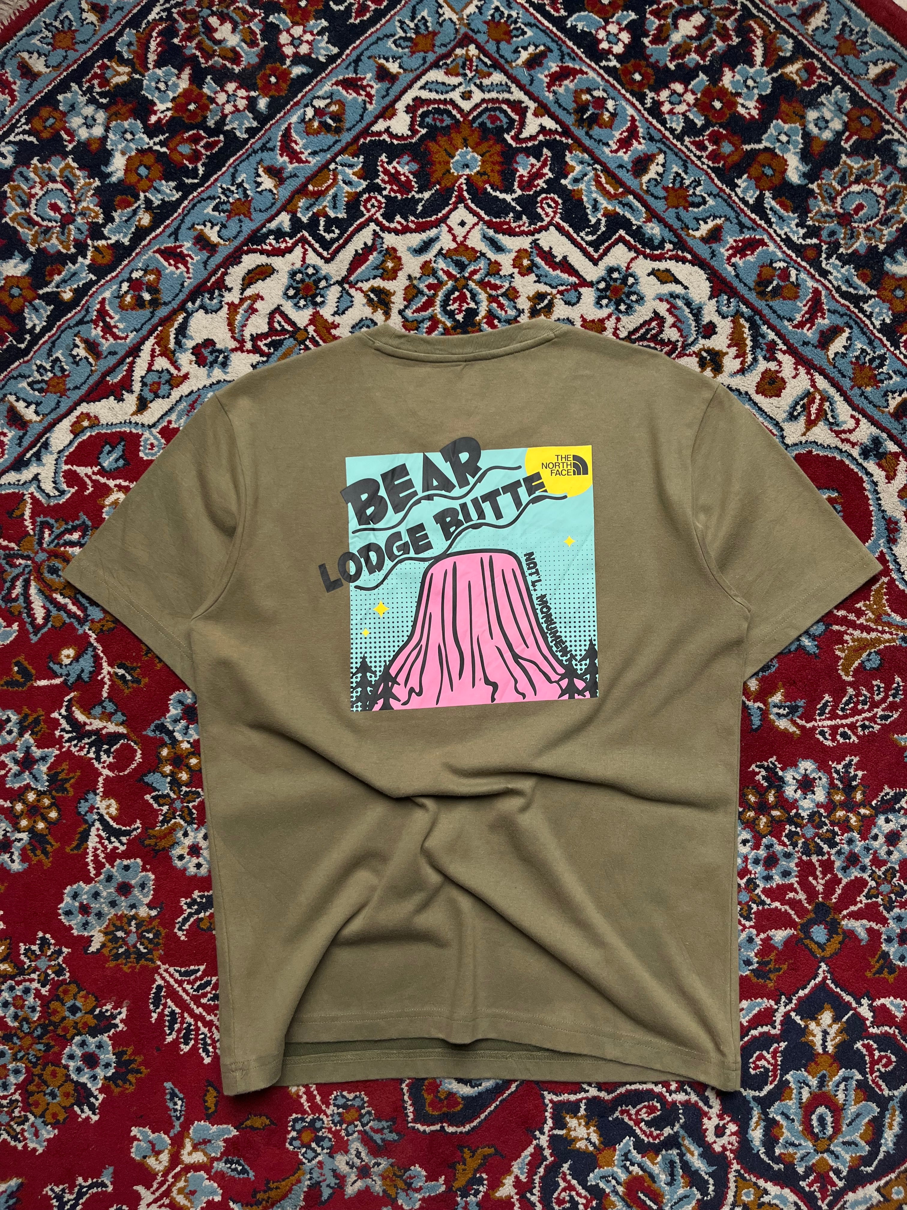 The North Face Loose Fit Olive Green Graphic Tee - M
