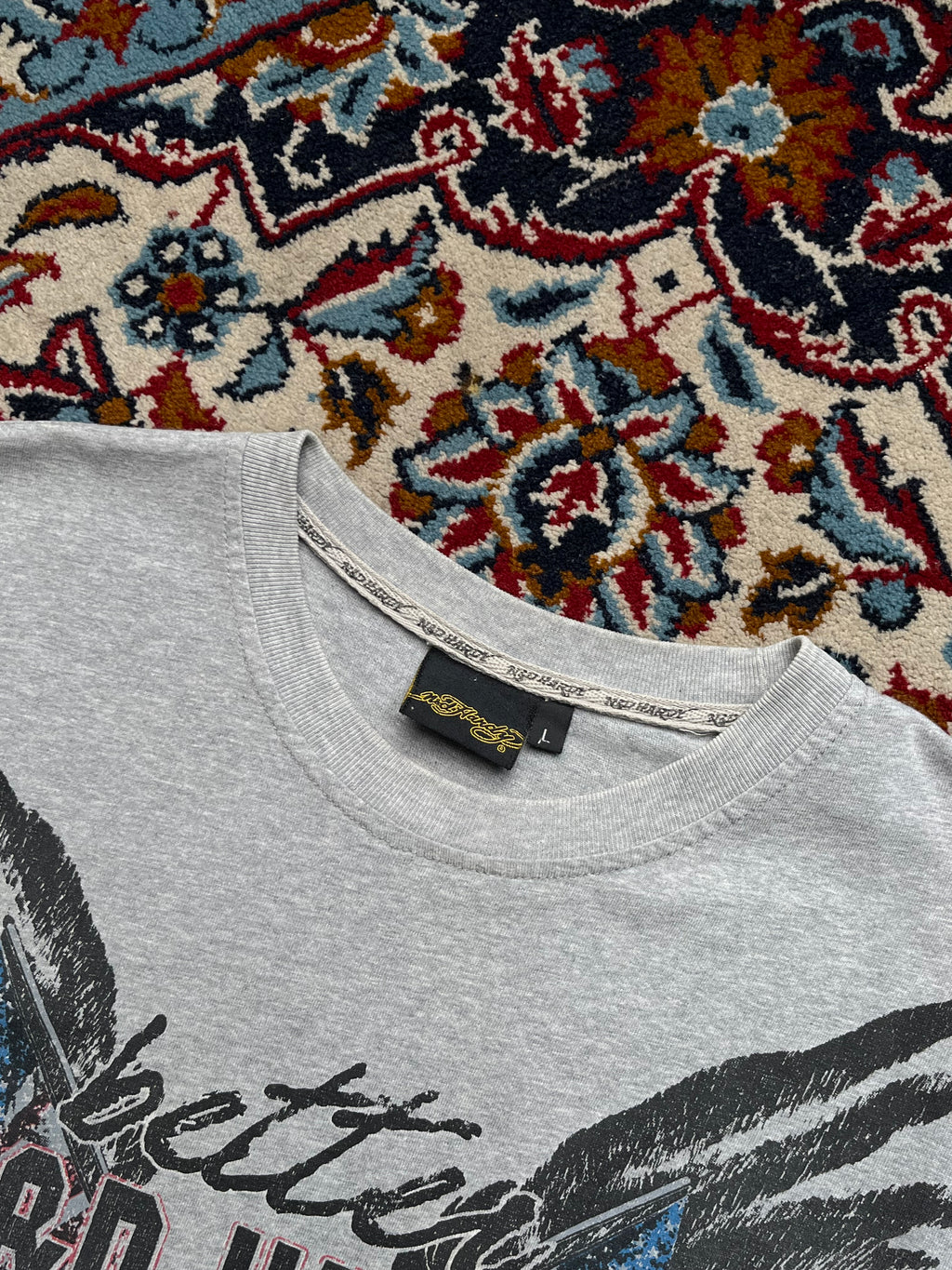 Vintage N&D Hardy Wings Graphic Grey Tee - M