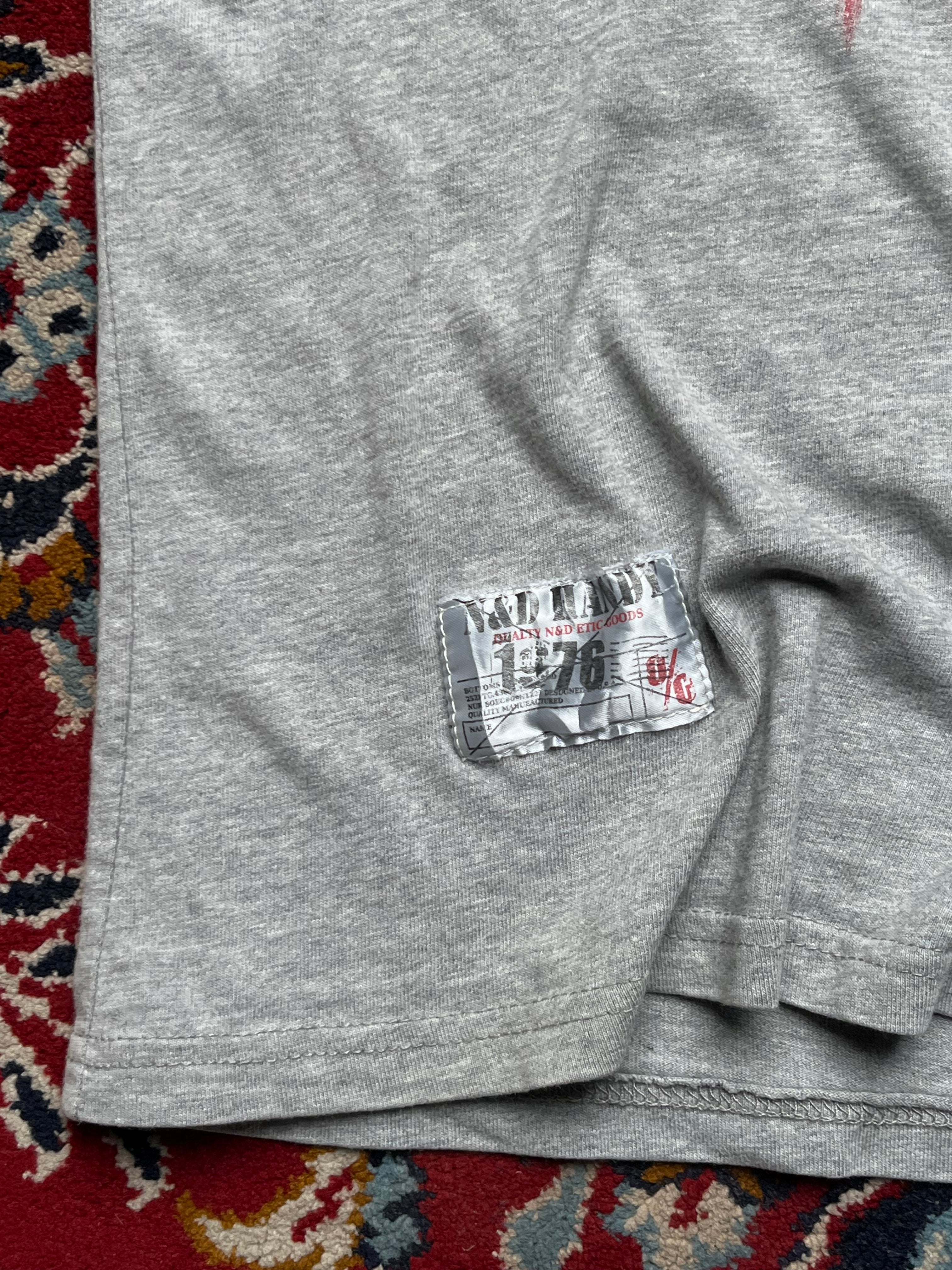 Vintage N&D Hardy Wings Graphic Grey Tee - M