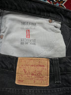 Vintage Levi's 550 Relaxed Fit Black Washed Heavyweight JEANS - 36