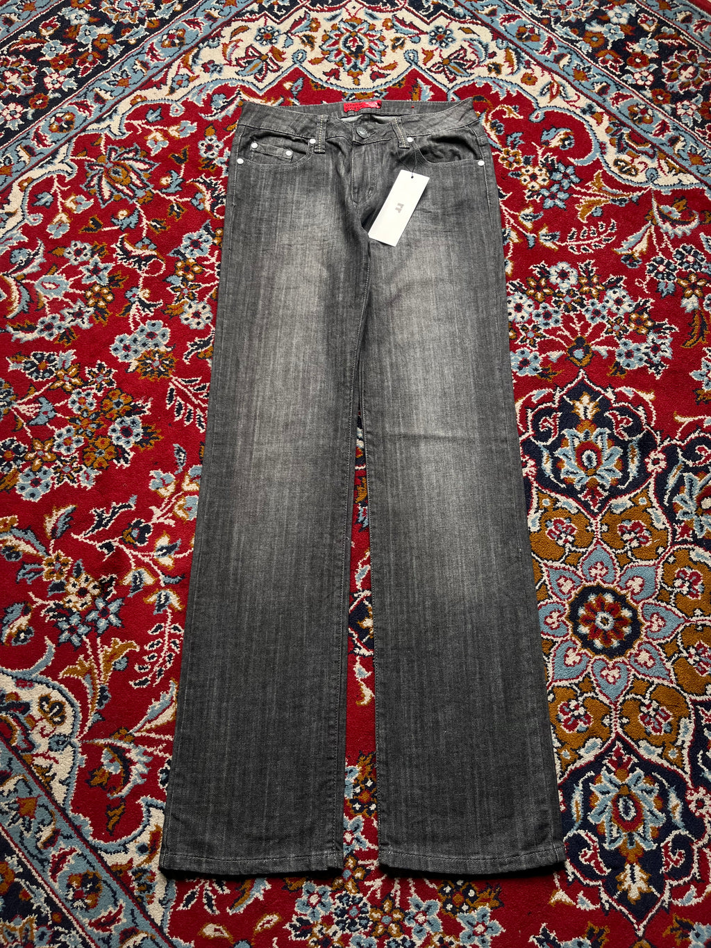 Green Coast Faded Black Flared JEANS - 30