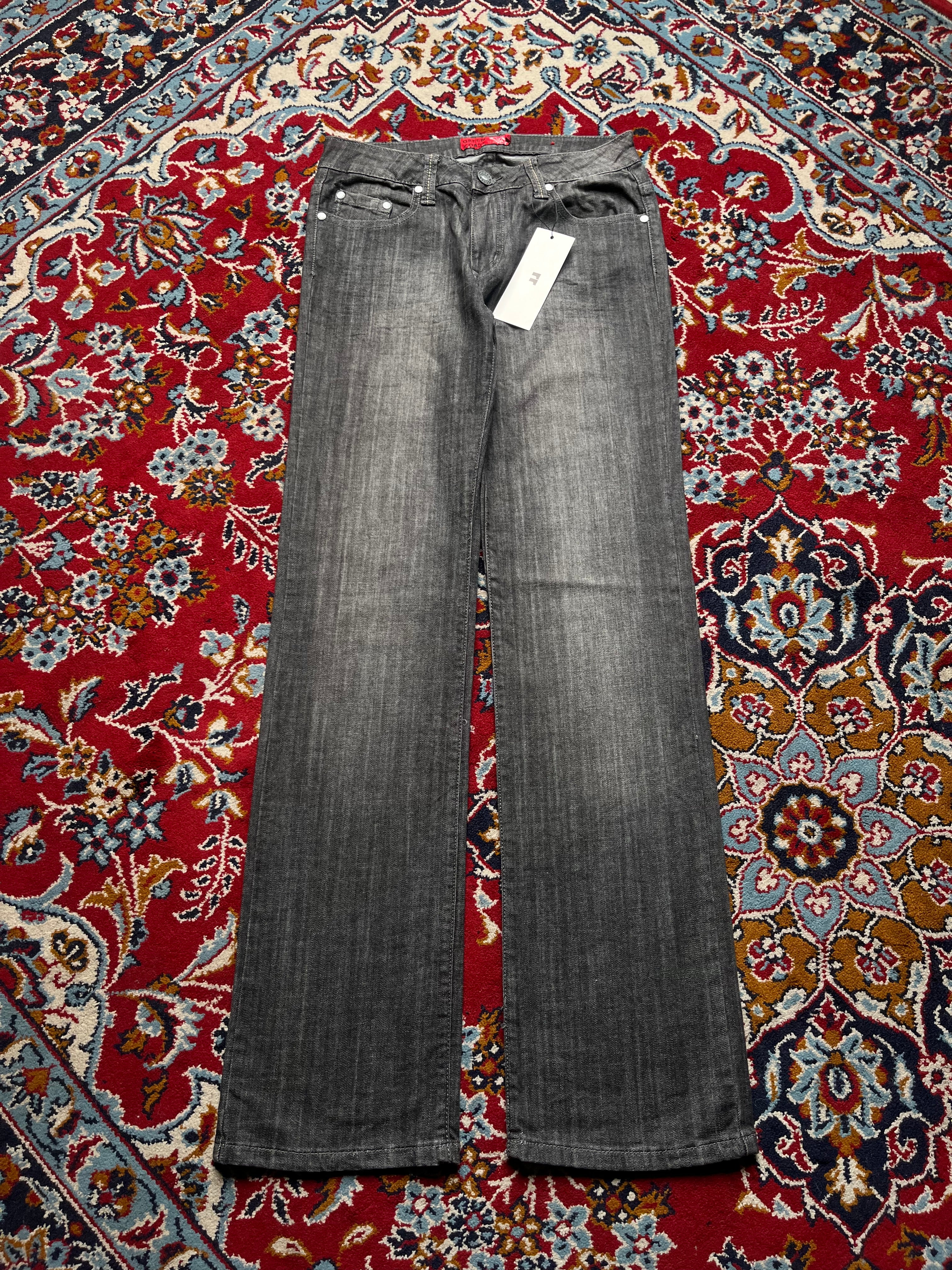 Green Coast Faded Black Flared JEANS - 30