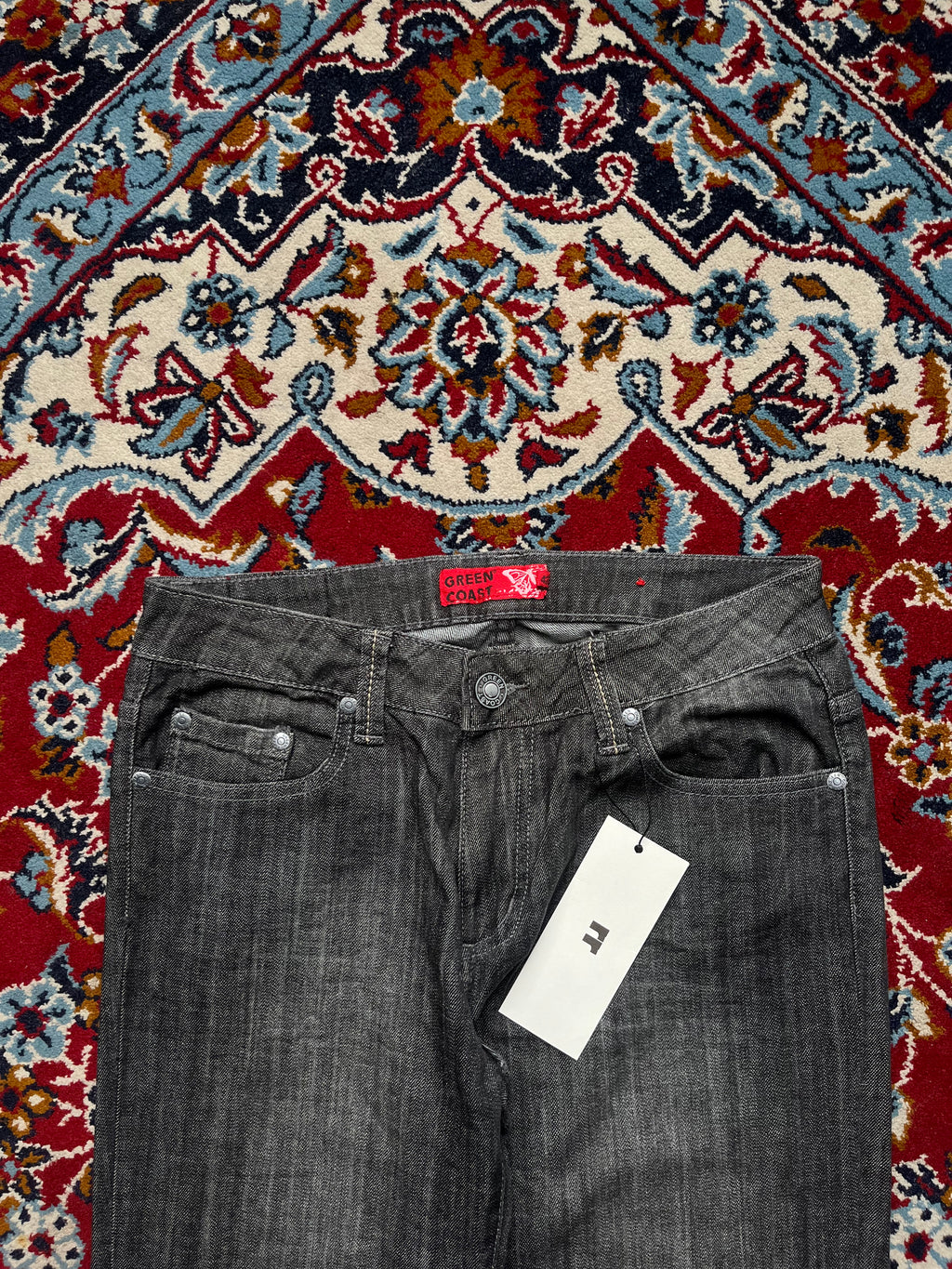 Green Coast Faded Black Flared JEANS - 30