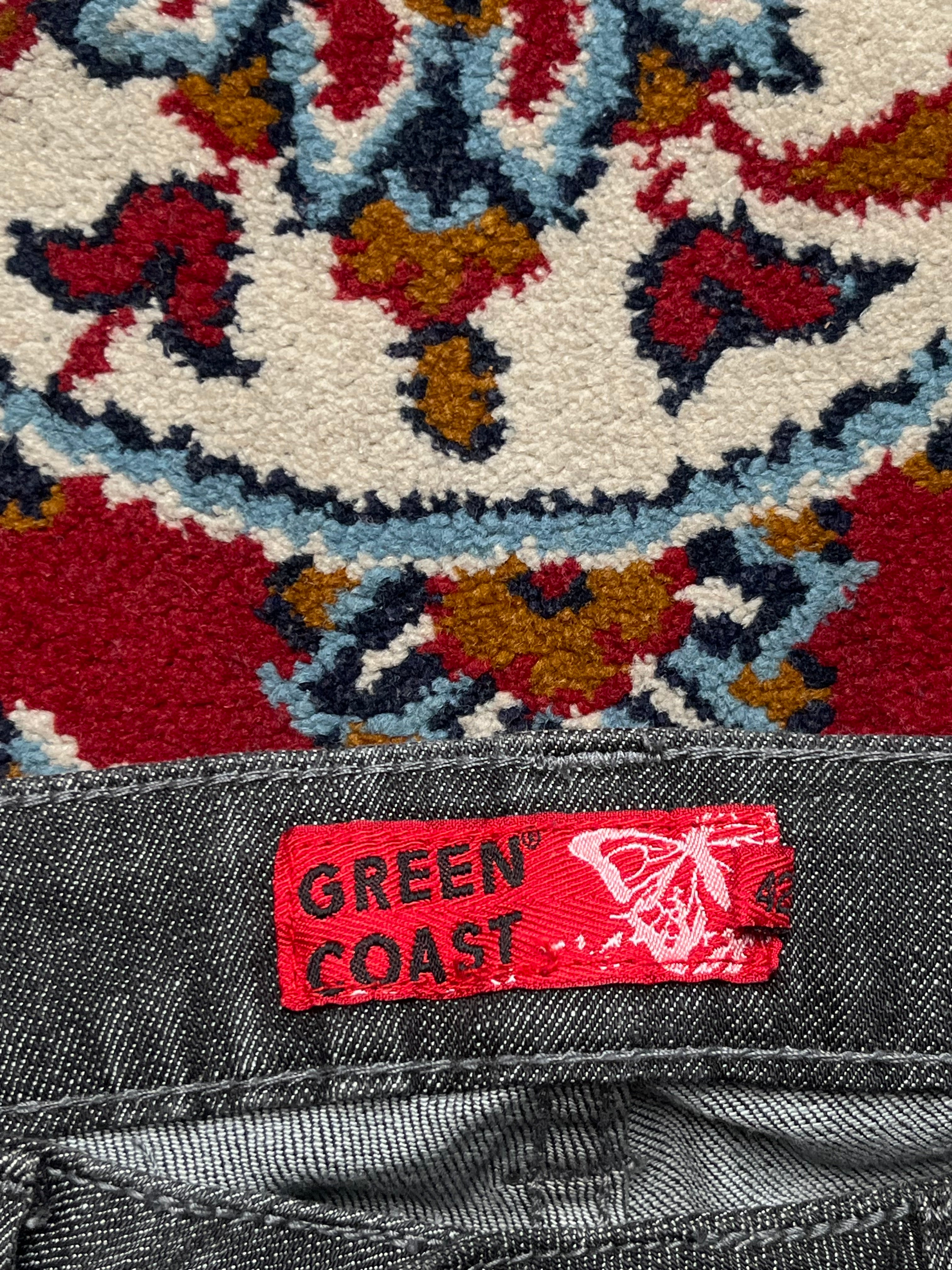 Green Coast Faded Black Flared JEANS - 30