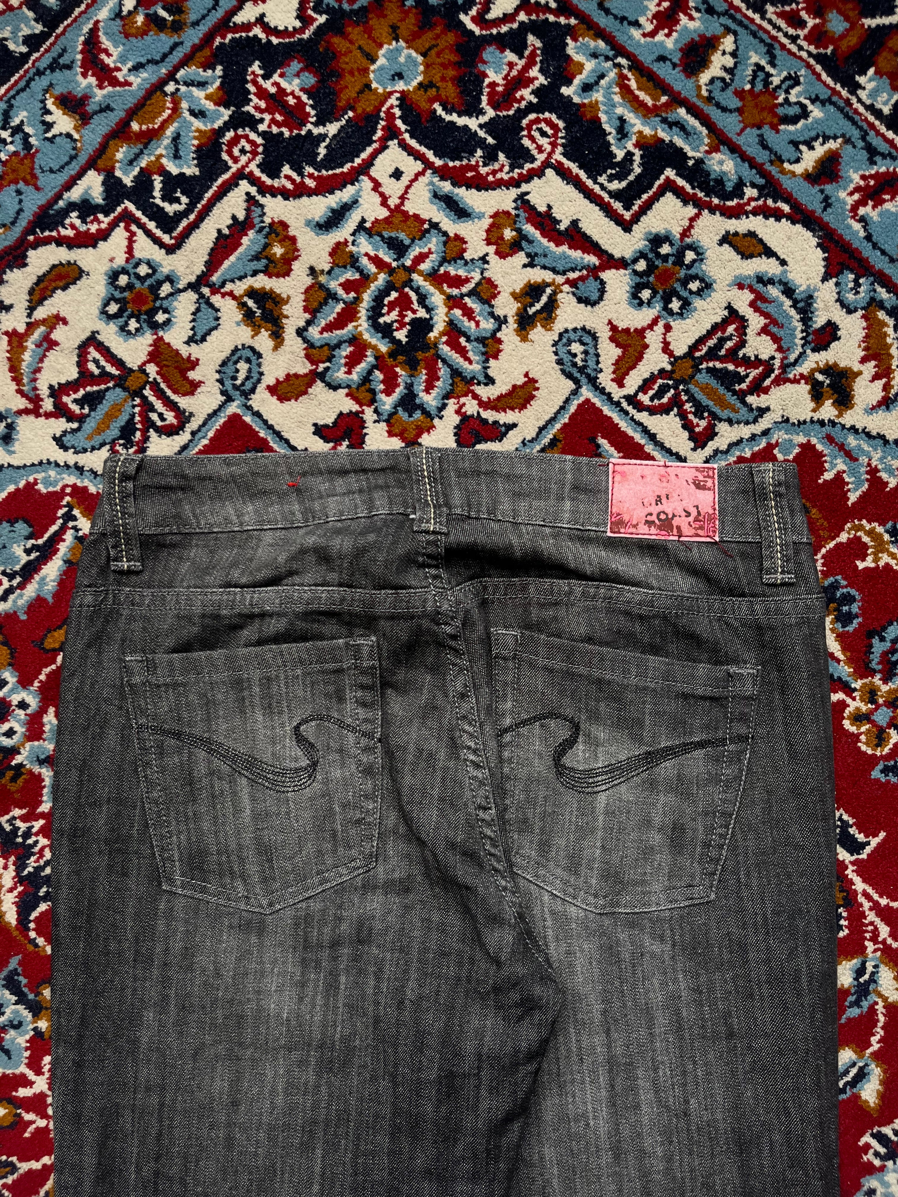 Green Coast Faded Black Flared JEANS - 30