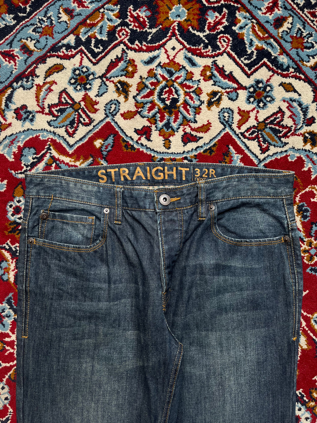 Next Straight Fit Medium Washed Denim JEANS - 34