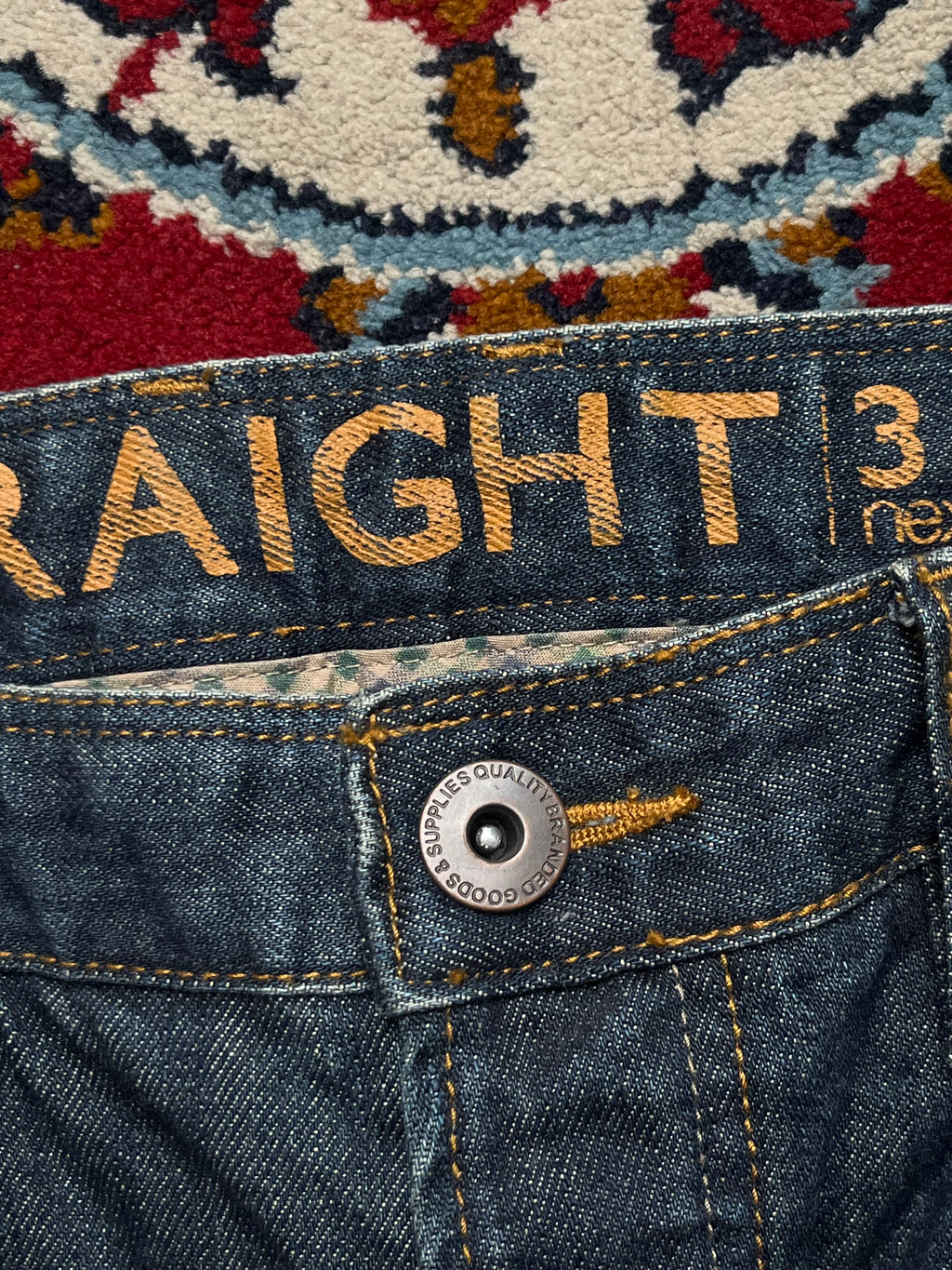 Next Straight Fit Medium Washed Denim JEANS - 34