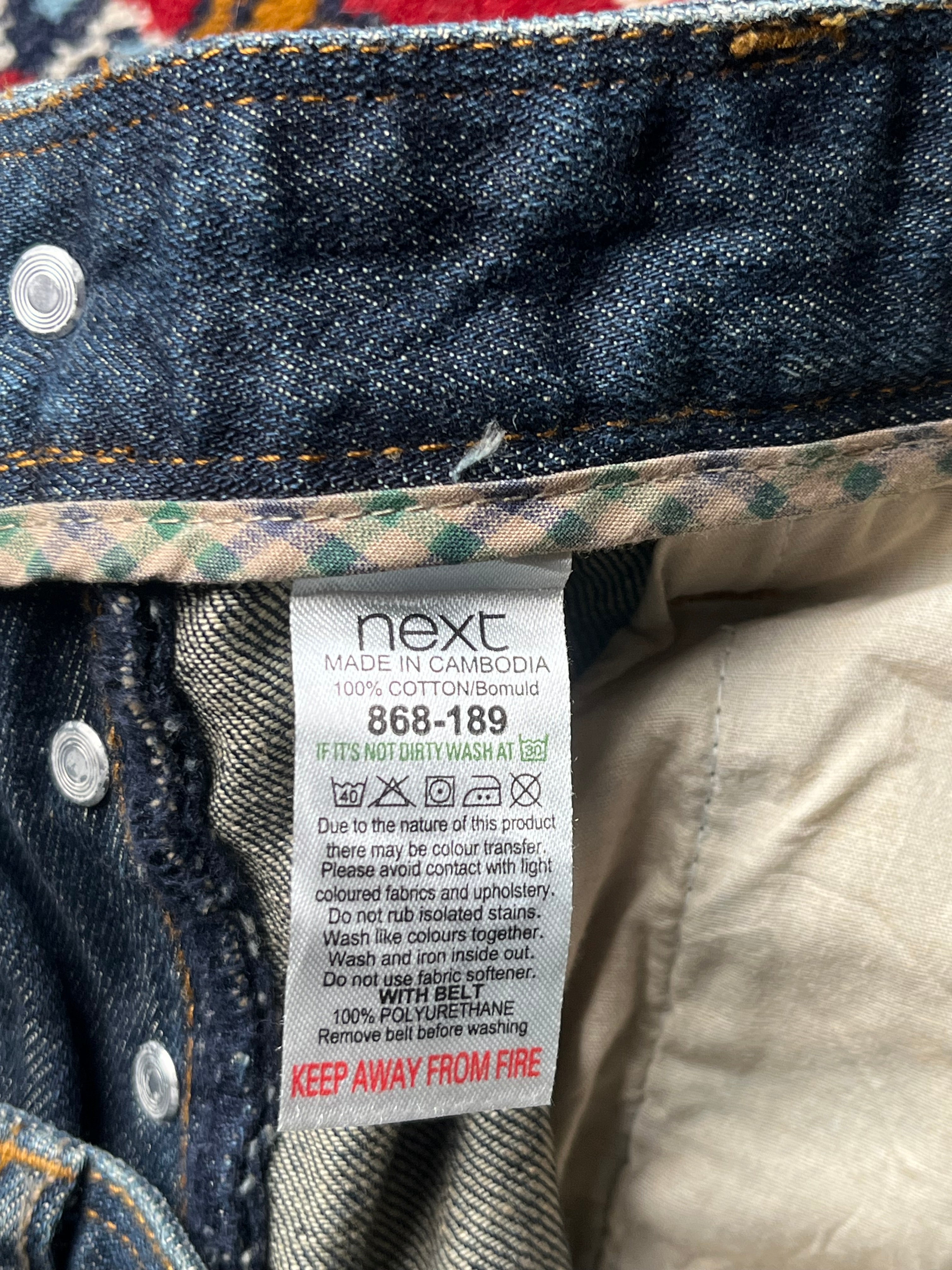 Next Straight Fit Medium Washed Denim JEANS - 34