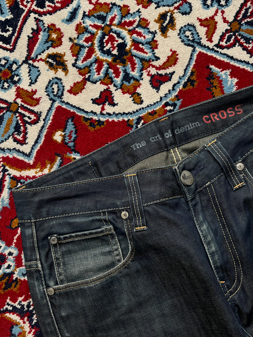 Cross Jeanswear Co. Dark Washed Straight Fit JEANS - 32