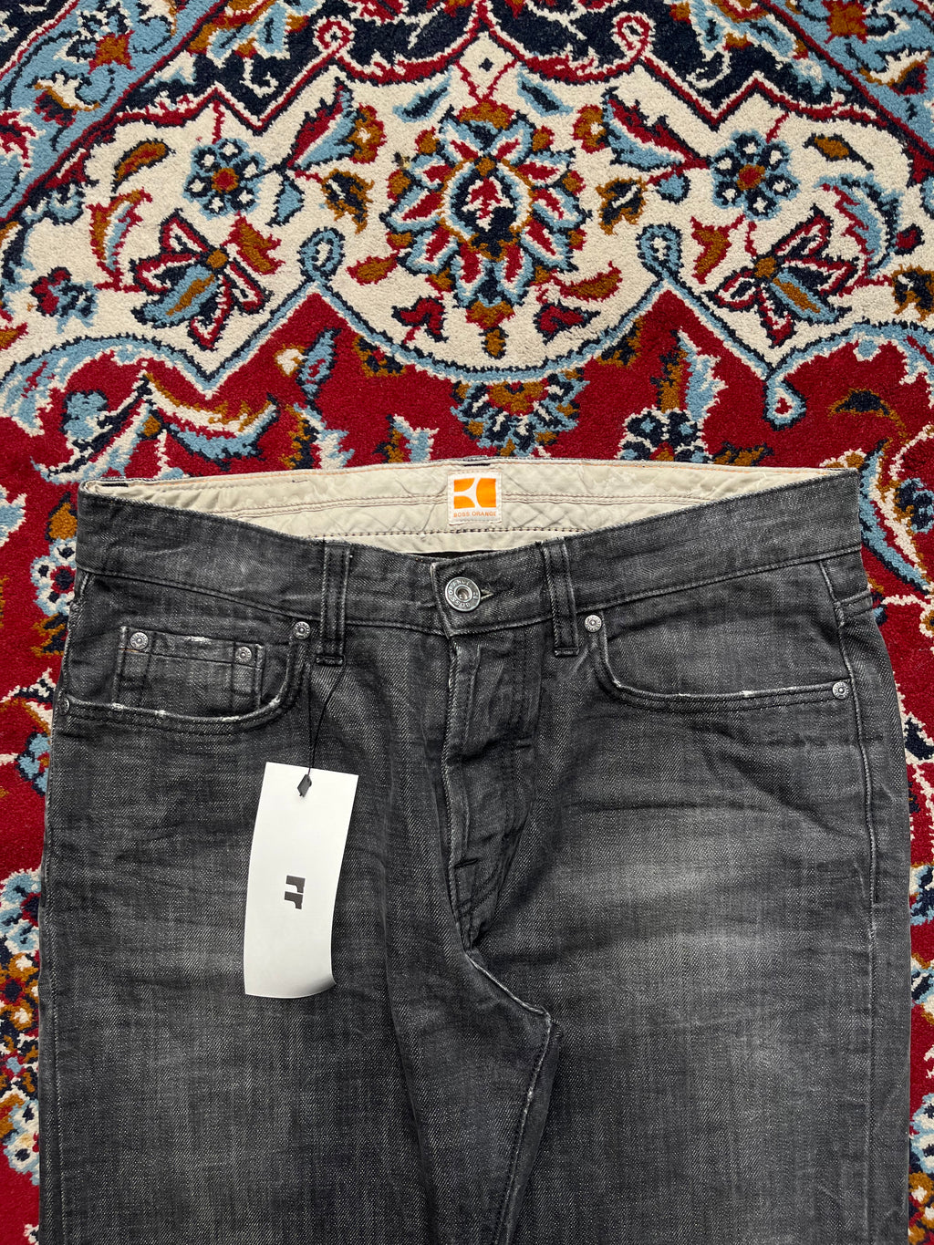 Boss Orange Faded Charcoal Straight Fit JEANS - 32