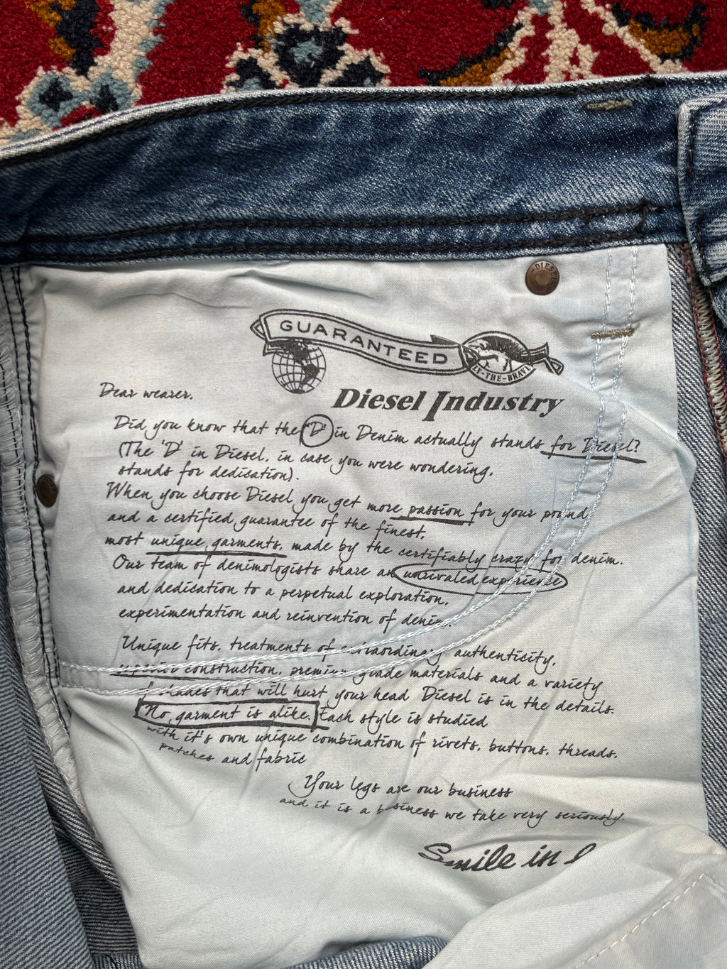 Diesel Safado Regular Straight Fit Light Washed Distressed JEANS - 34