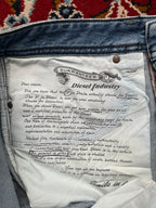 Diesel Safado Regular Straight Fit Light Washed Distressed JEANS - 34