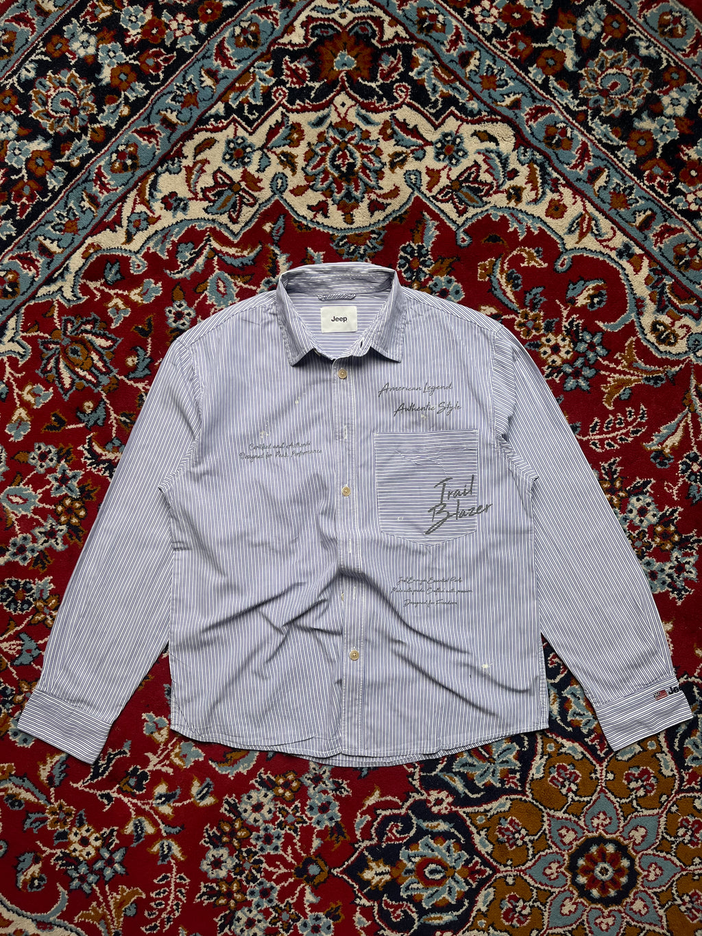 JEEP STRIPED BUTTON DOWN SHIRT - S