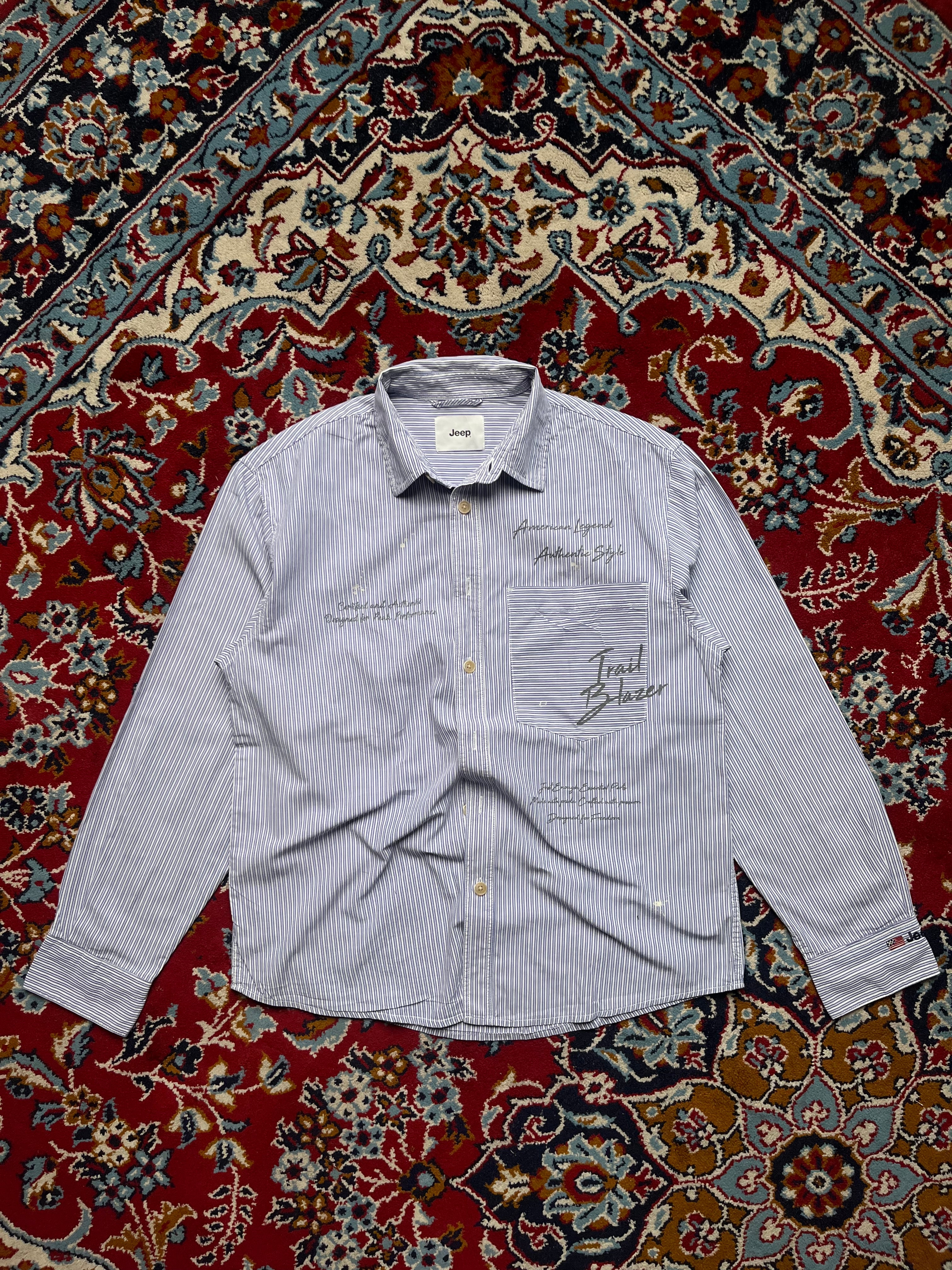 JEEP STRIPED BUTTON DOWN SHIRT - S