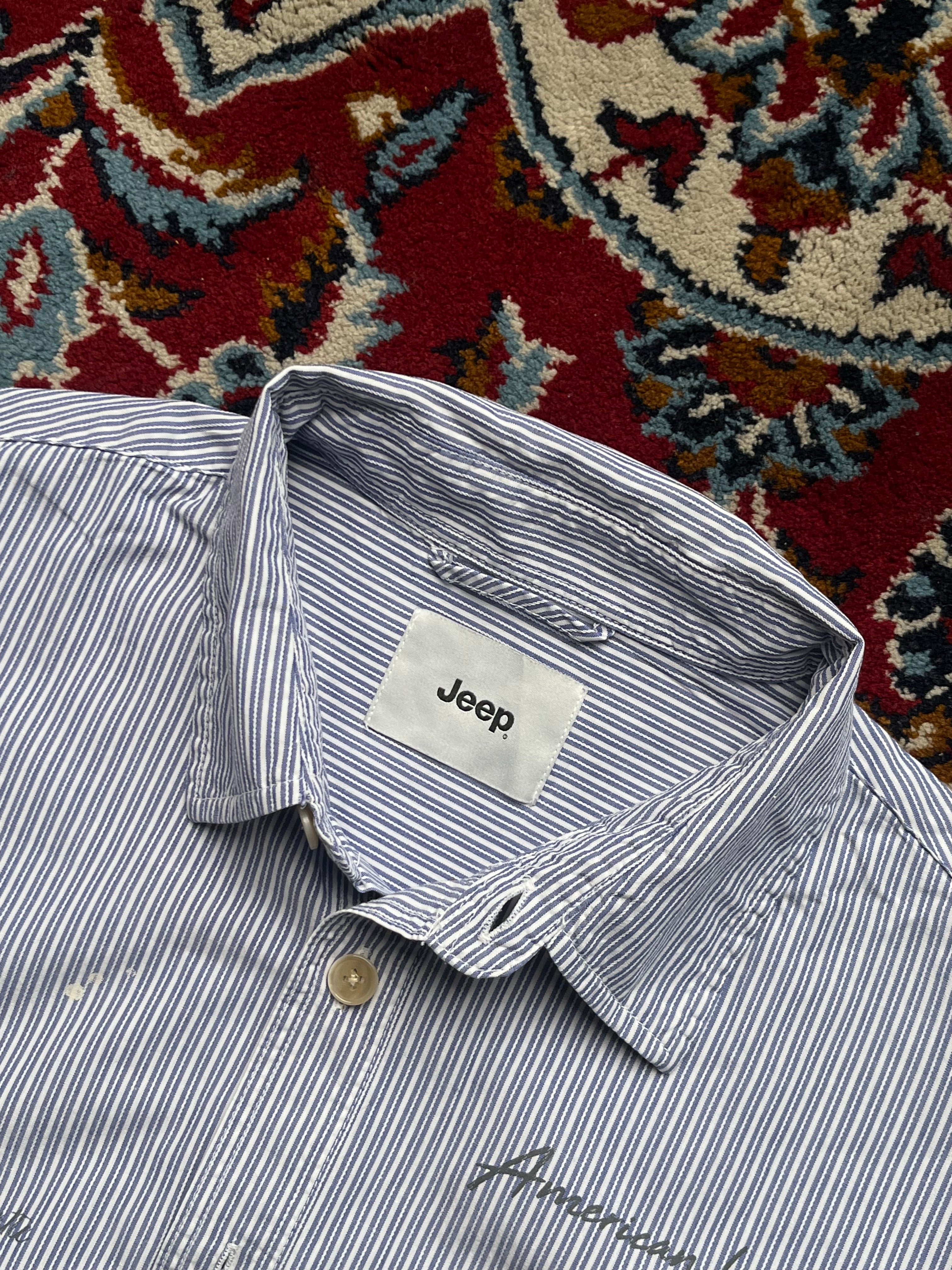 JEEP STRIPED BUTTON DOWN SHIRT - S