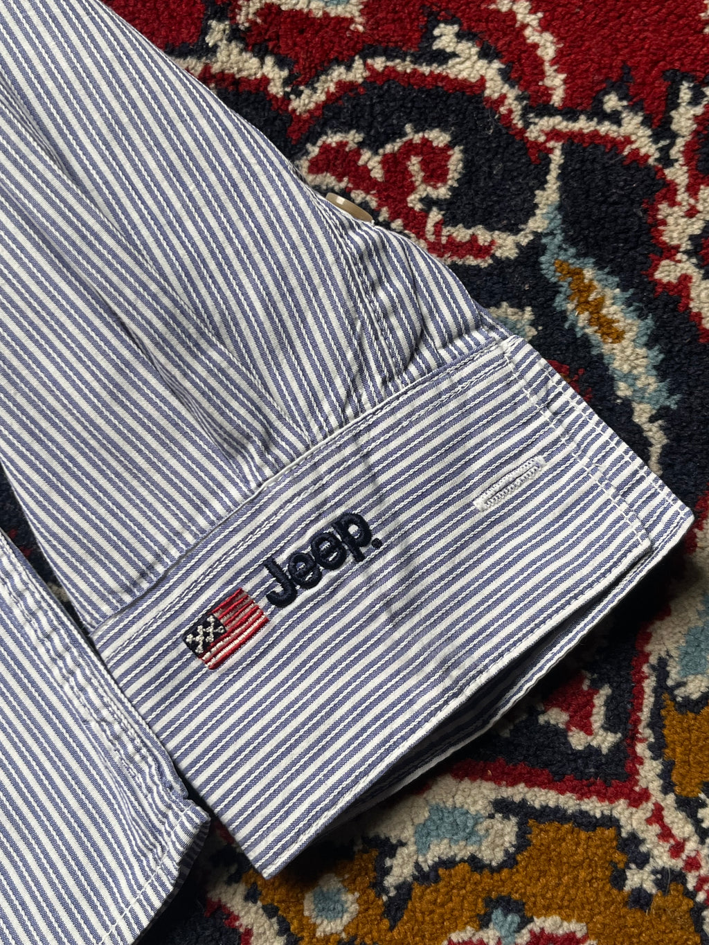 JEEP STRIPED BUTTON DOWN SHIRT - S