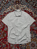 OKKANE Striped Soft Cotton Button Down Shirt - XL