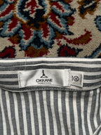 OKKANE Striped Soft Cotton Button Down Shirt - XL