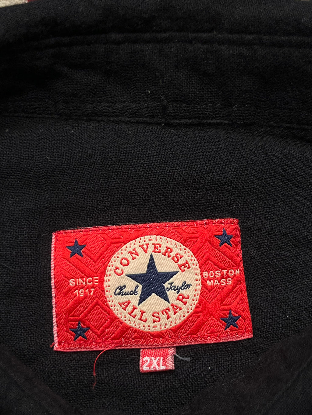 CONVERSE ALL STAR BLACK Linen BUTTON DOWN SHIRT - XL