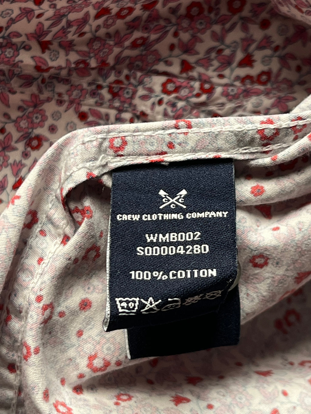 CREW CLOTHING COMPANY CLASSIC FIT FLORAL PRINT BUTTON DOWN WOMEN SHIRT - M