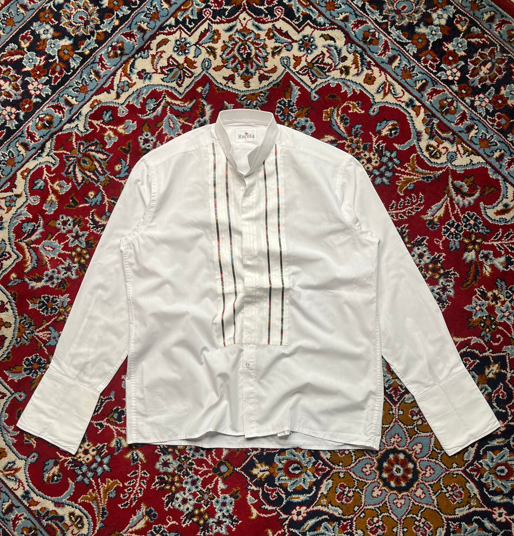 Rocola Vintage Formal Tuxedo Button Down Shirt - L