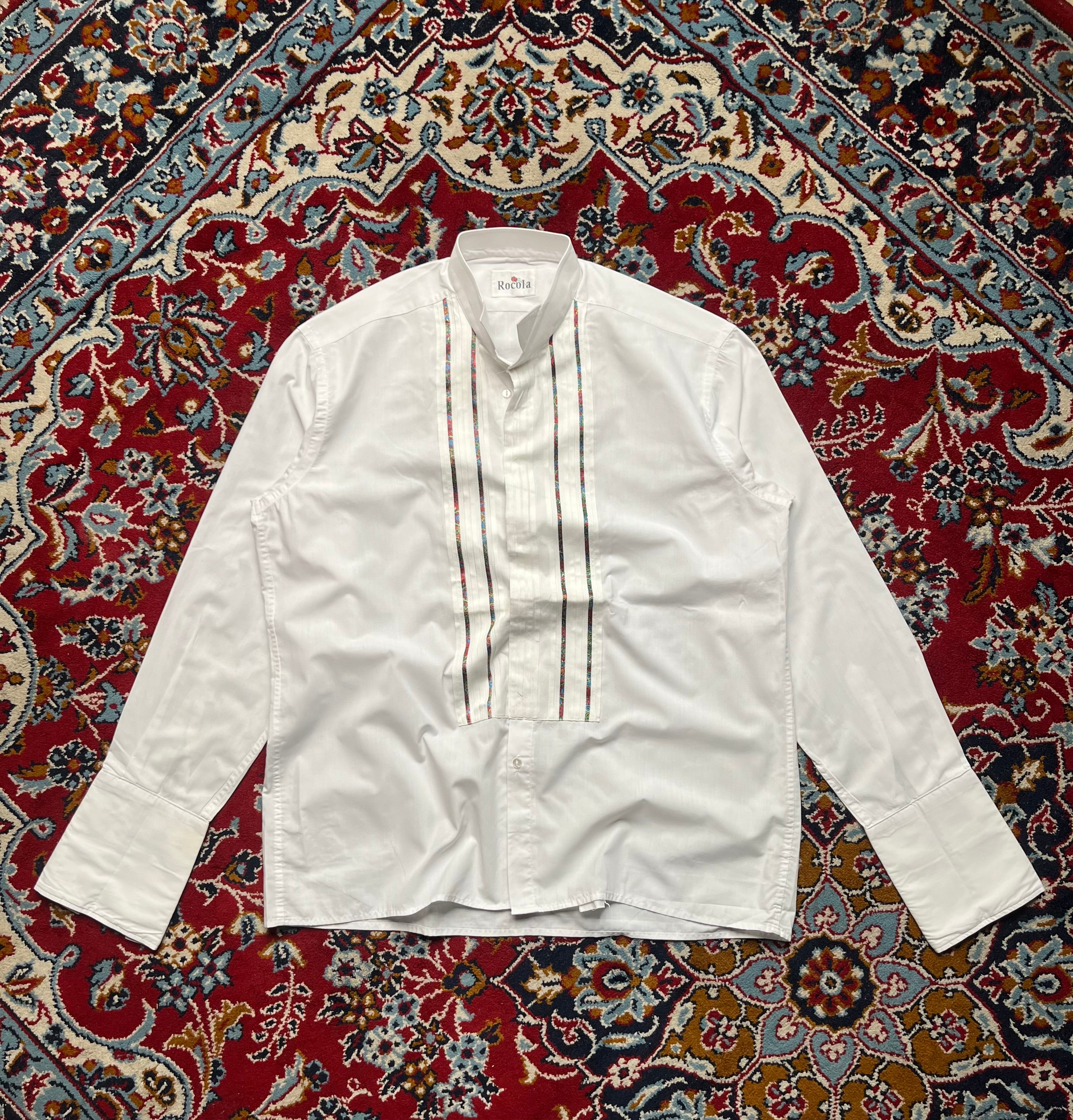 Rocola Vintage Formal Tuxedo Button Down Shirt - L