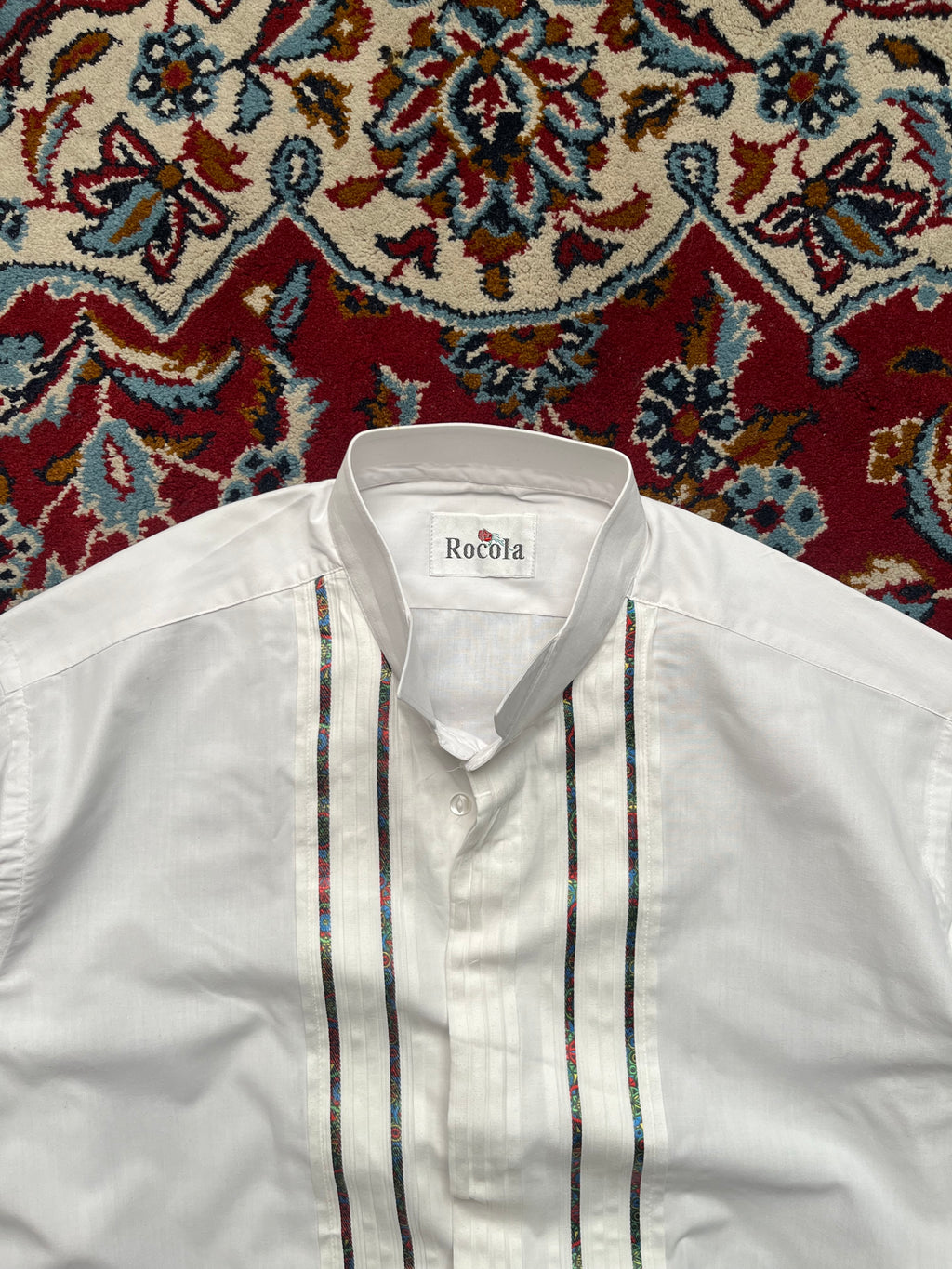 Rocola Vintage Formal Tuxedo Button Down Shirt - L