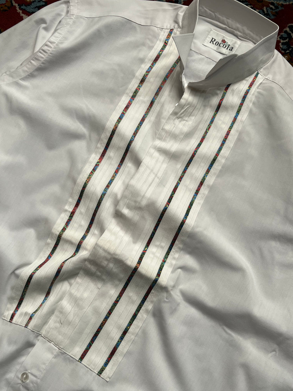 Rocola Vintage Formal Tuxedo Button Down Shirt - L