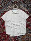 Rocha John Textured Striped Linen Button Down Shirt - XL