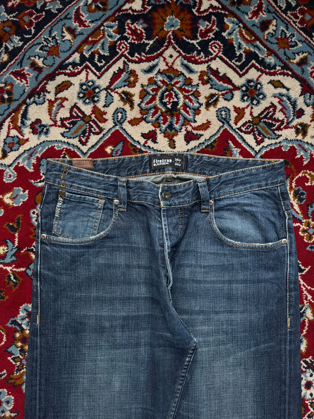 Firetrap Blackseal Vintage Dark Washed Bootcut JEANS - 32