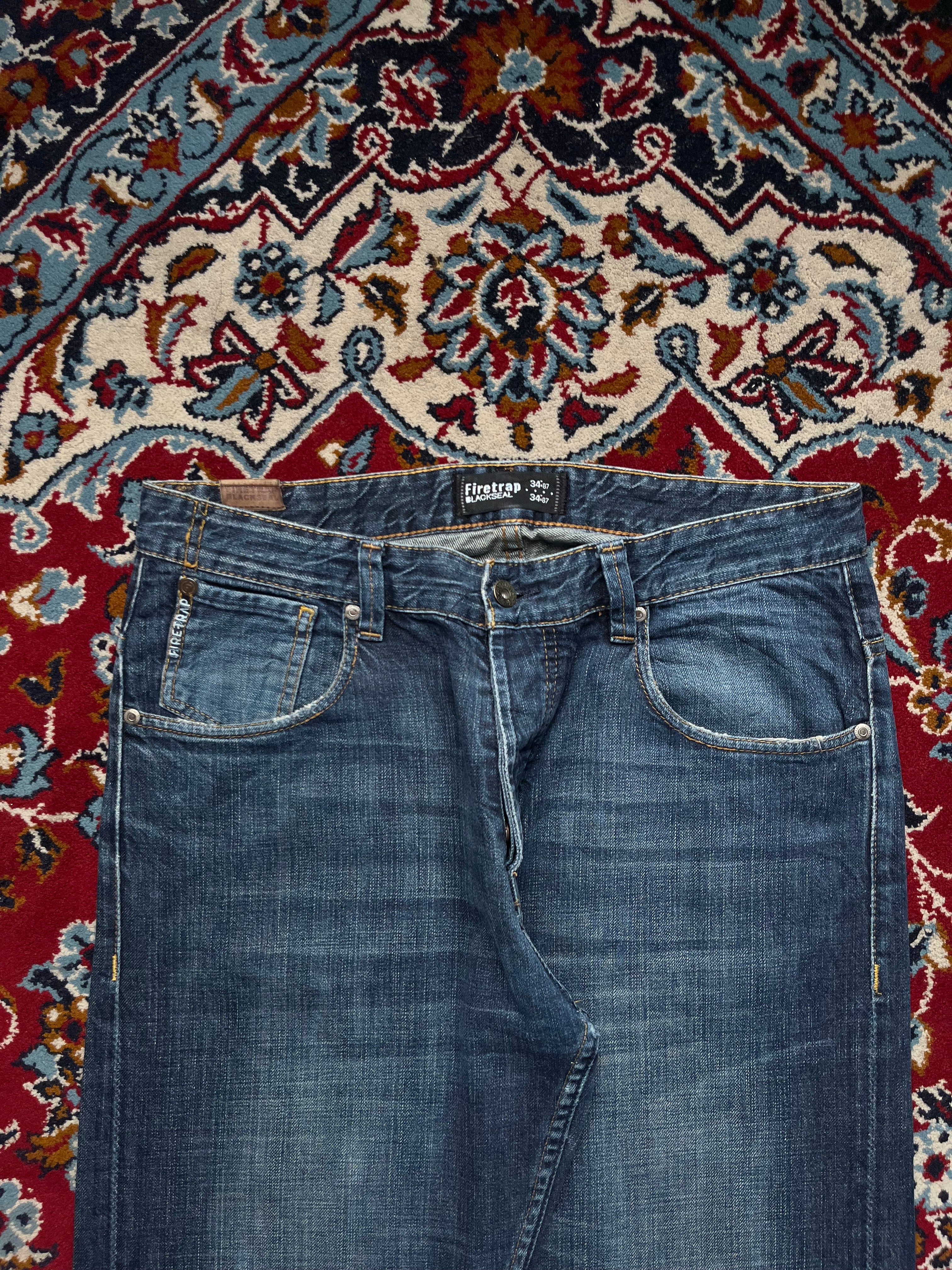 Firetrap Blackseal Vintage Dark Washed Bootcut JEANS - 32