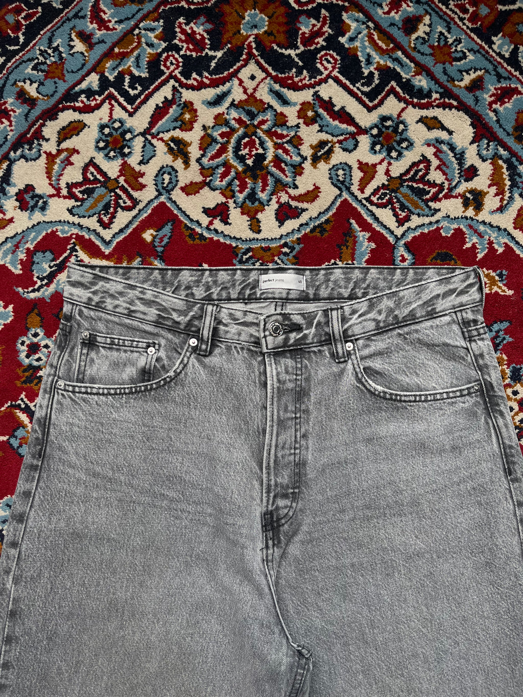 Gina Tricot Grey Acid Washed Baggy Fit JEANS - 34