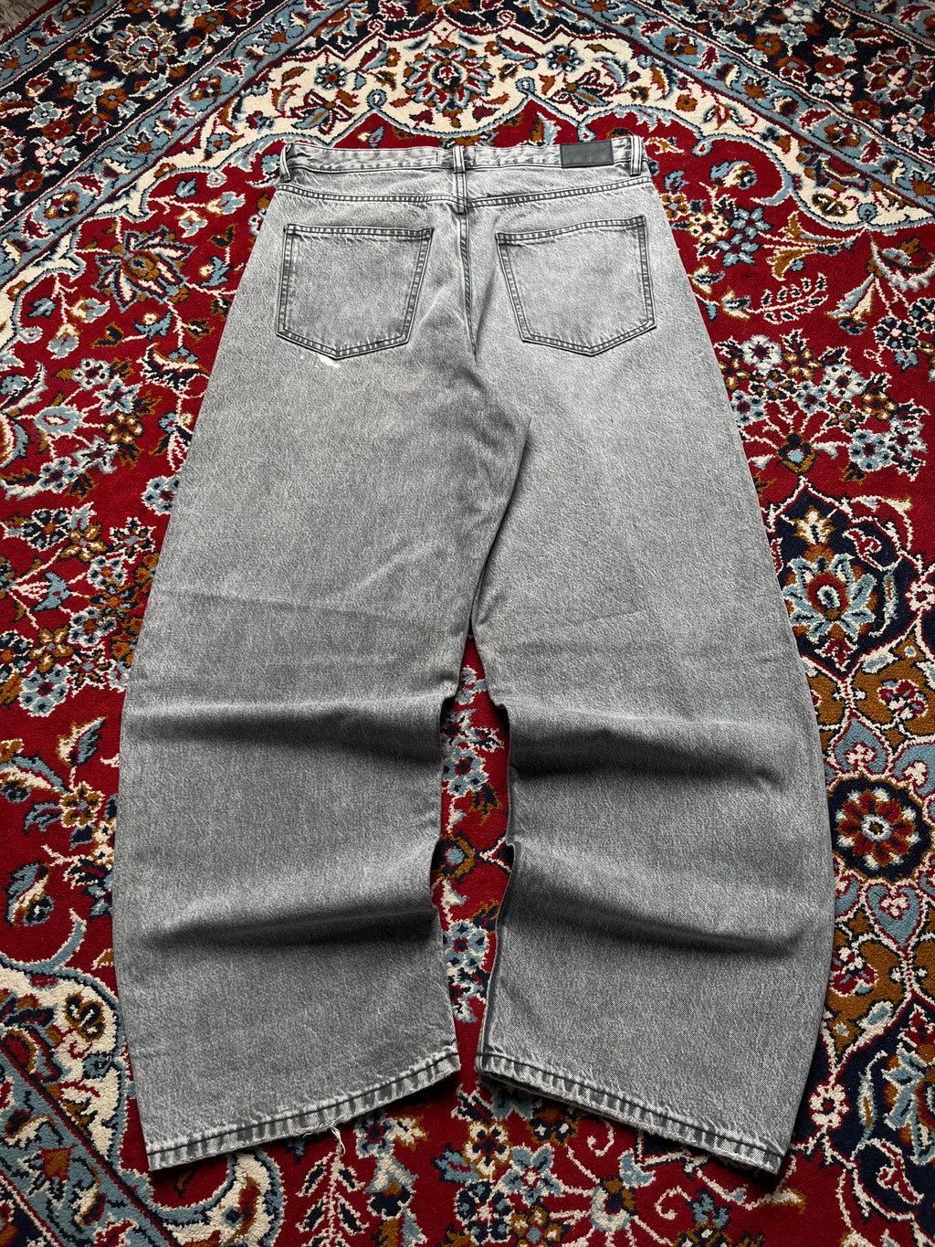 Gina Tricot Grey Acid Washed Baggy Fit JEANS - 34