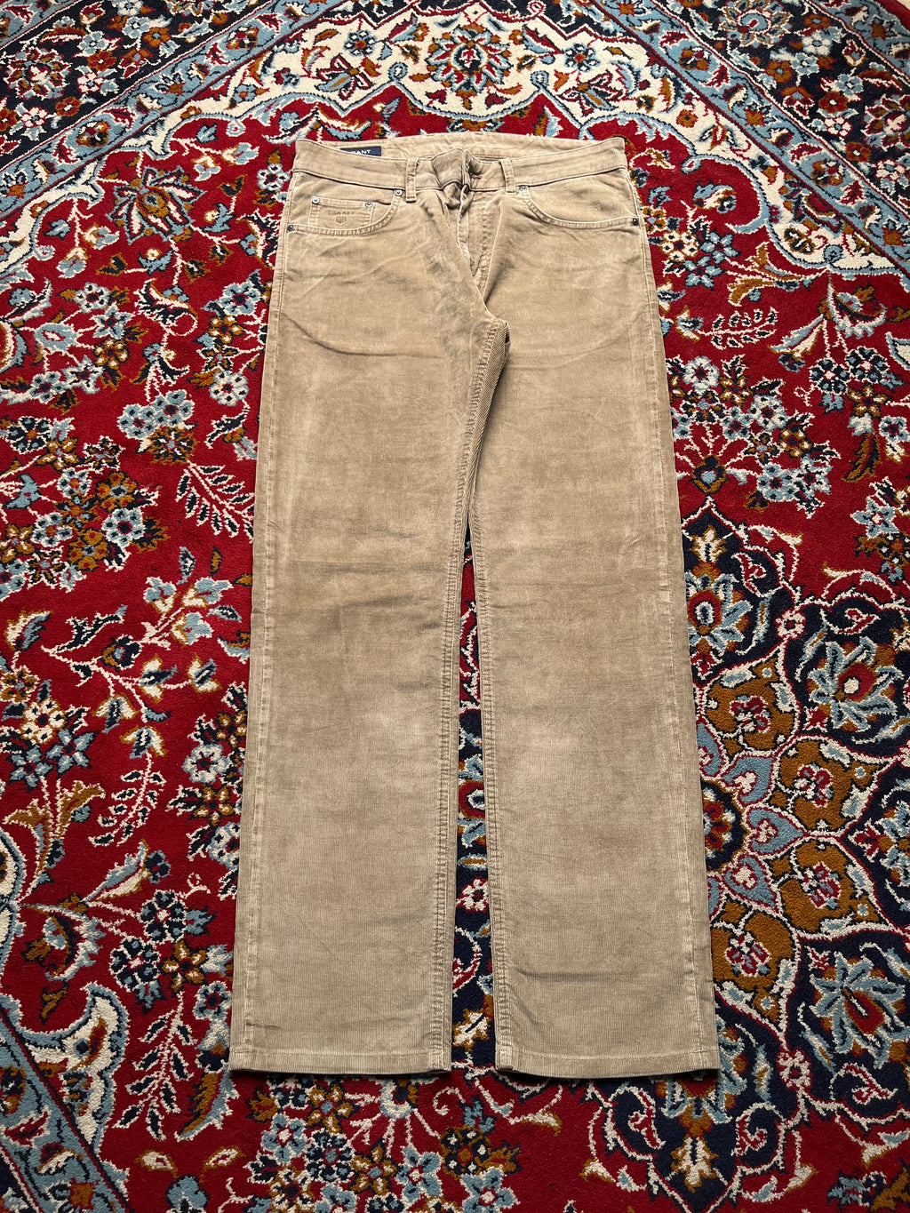 GANT Tyler Fine Corduroy Tan Regular Straight Fit PANTS - 34