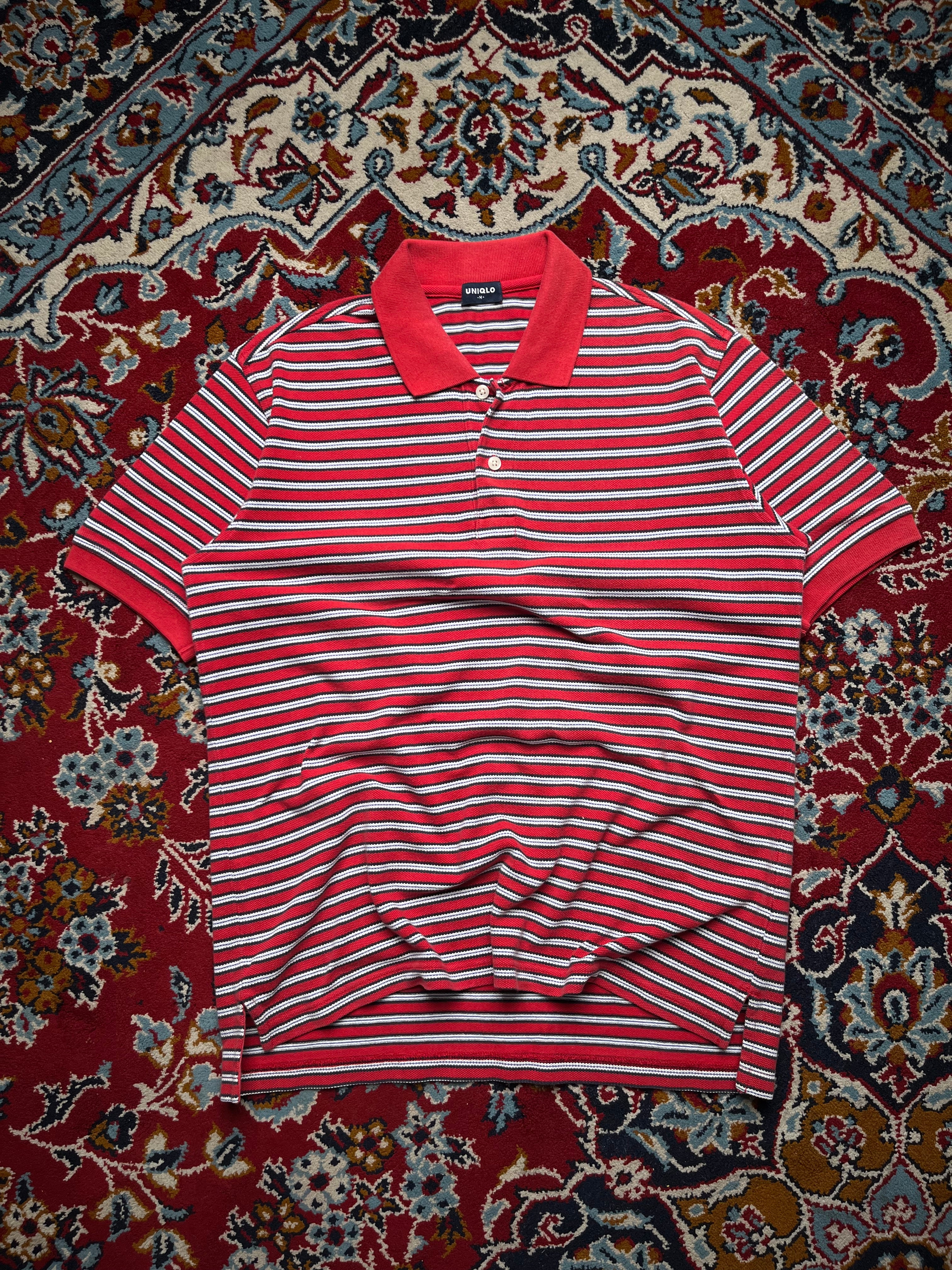 Uniqlo Vintage Striped Knited Polo Tee - M