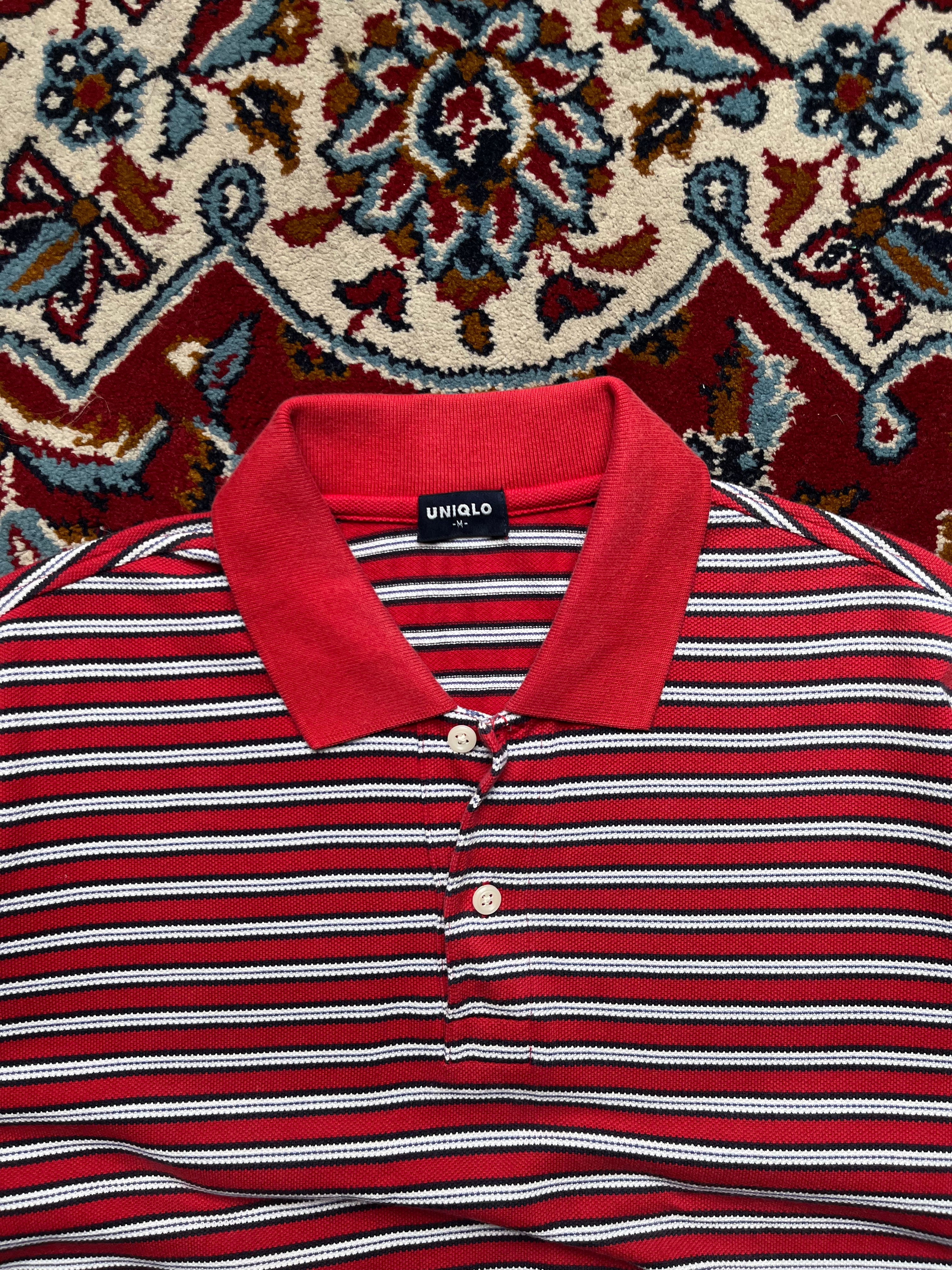 Uniqlo Vintage Striped Knited Polo Tee - M