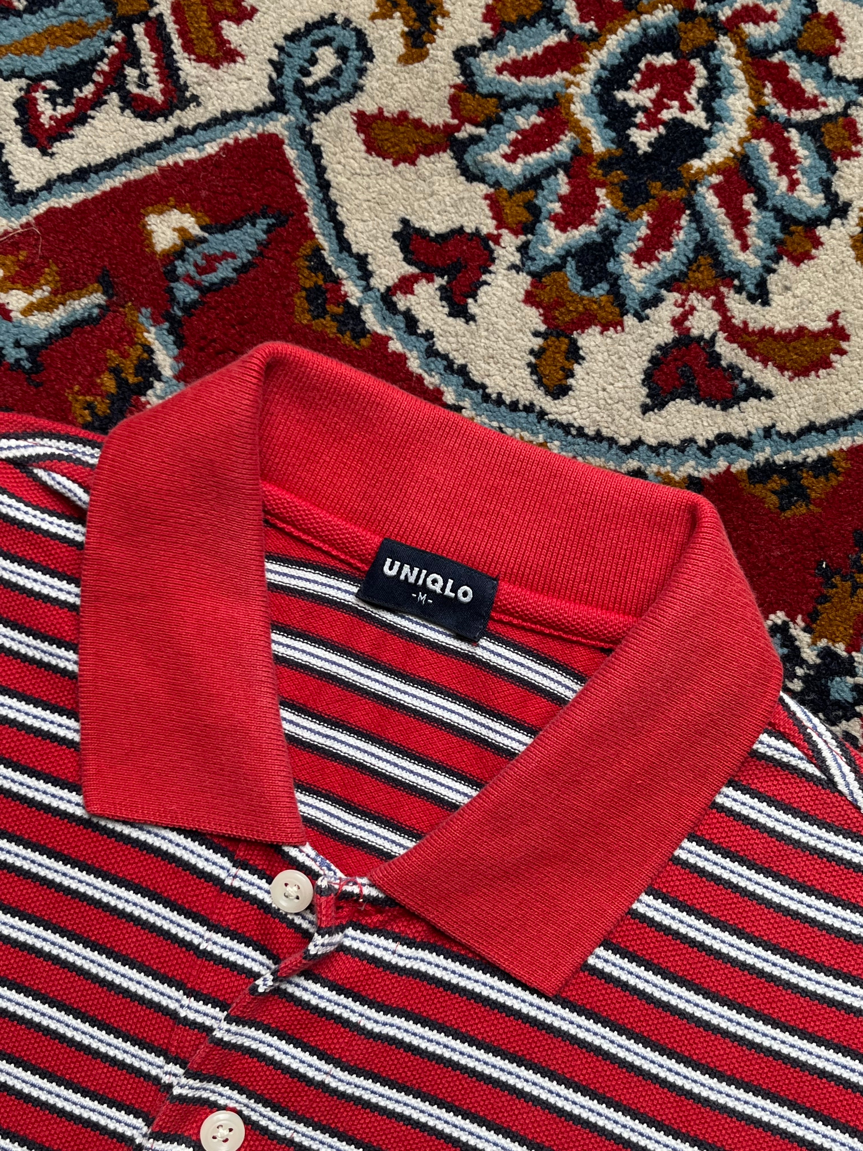 Uniqlo Vintage Striped Knited Polo Tee - M