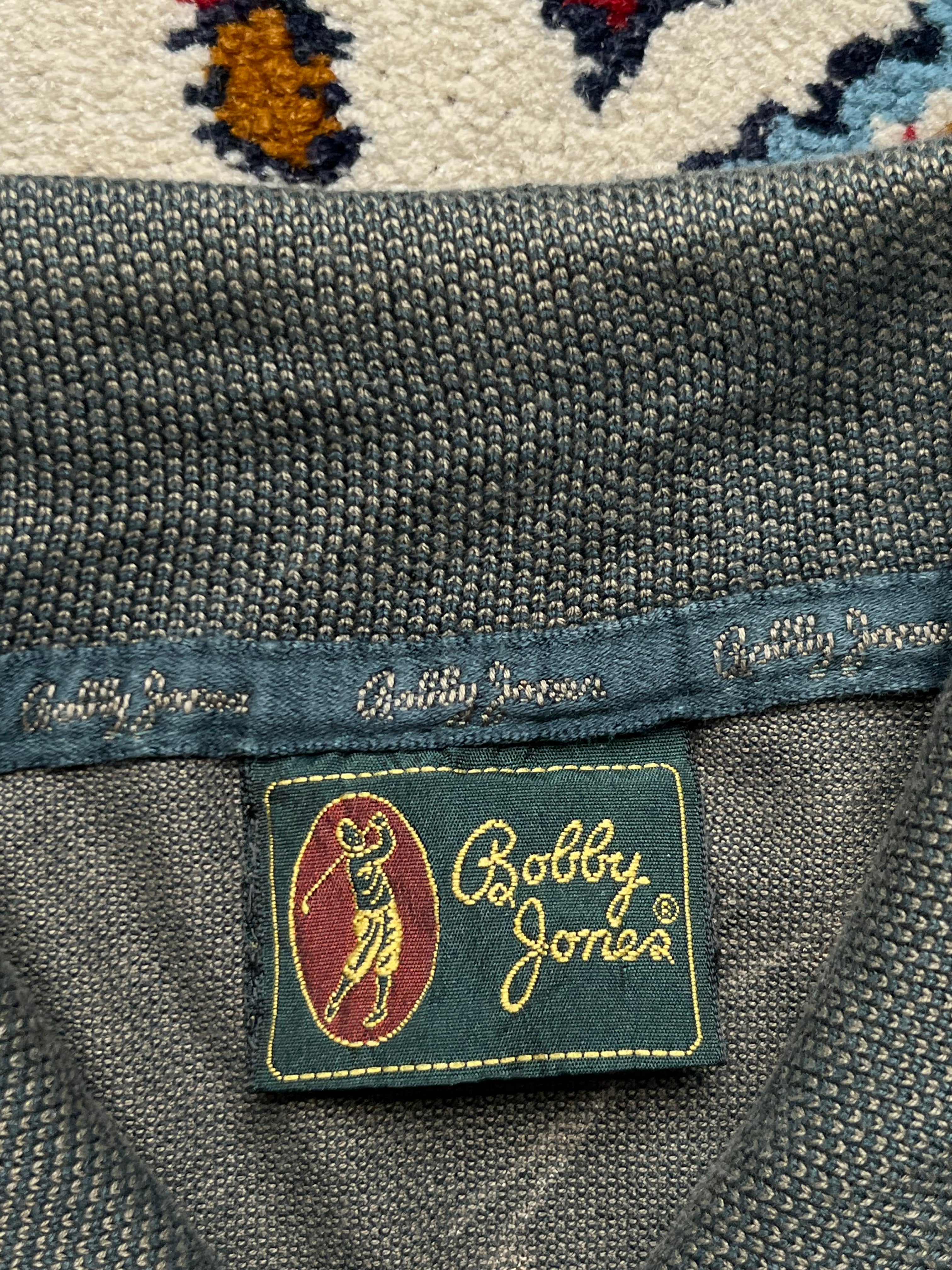 Vintage Bobby Jones All-Over Print Ski & Skate Checkered Polo Tee - M