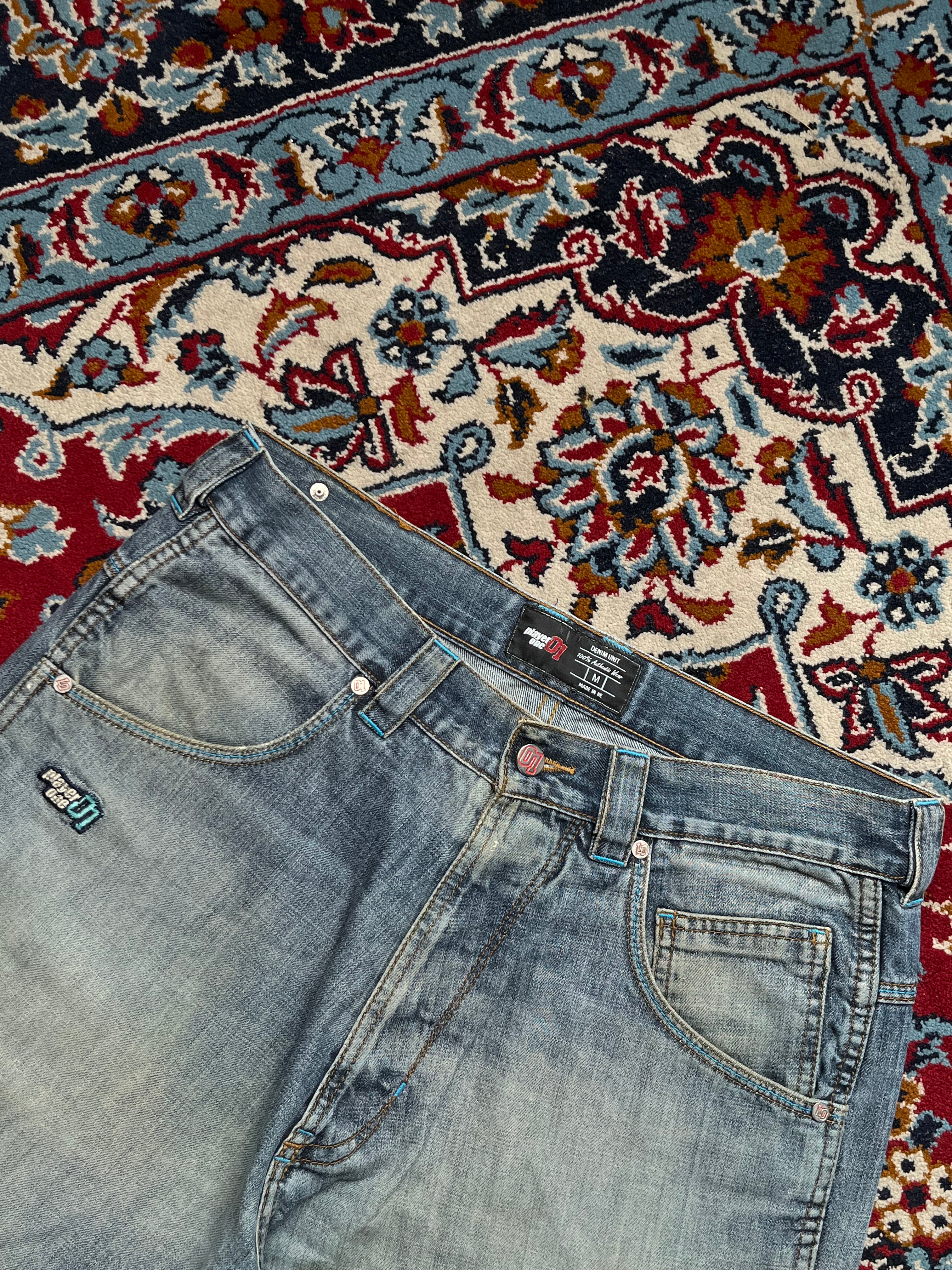 Player One 01 Denim Unit Embroidered Shorts - 32