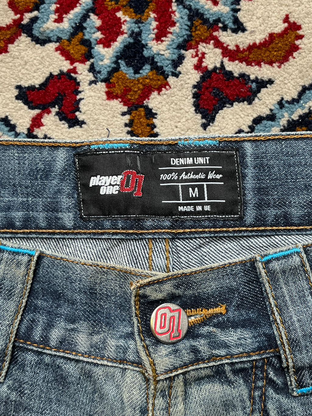 Player One 01 Denim Unit Embroidered Shorts - 32
