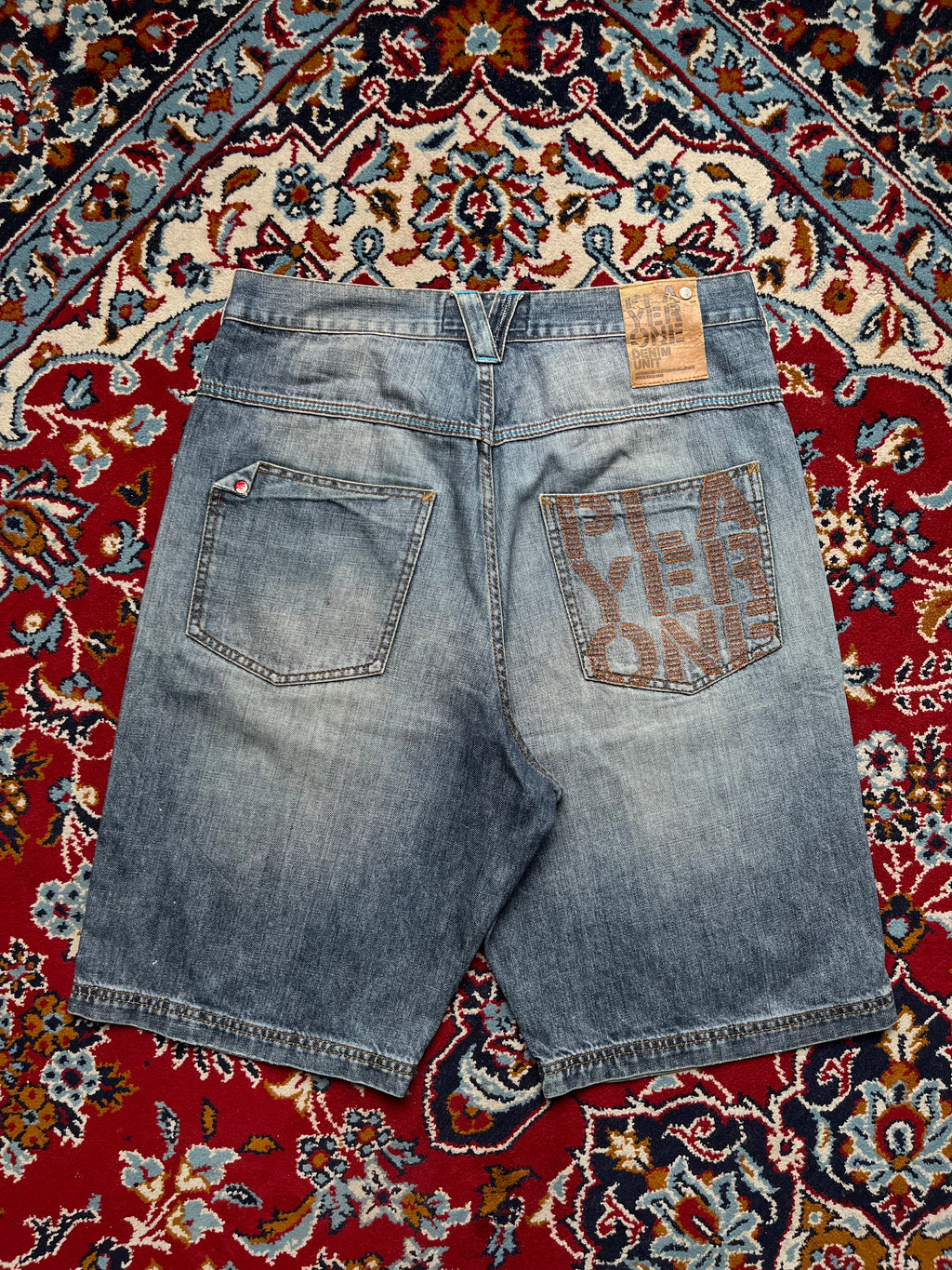 Player One 01 Denim Unit Embroidered Shorts - 32