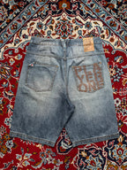 Player One 01 Denim Unit Embroidered Shorts - 32