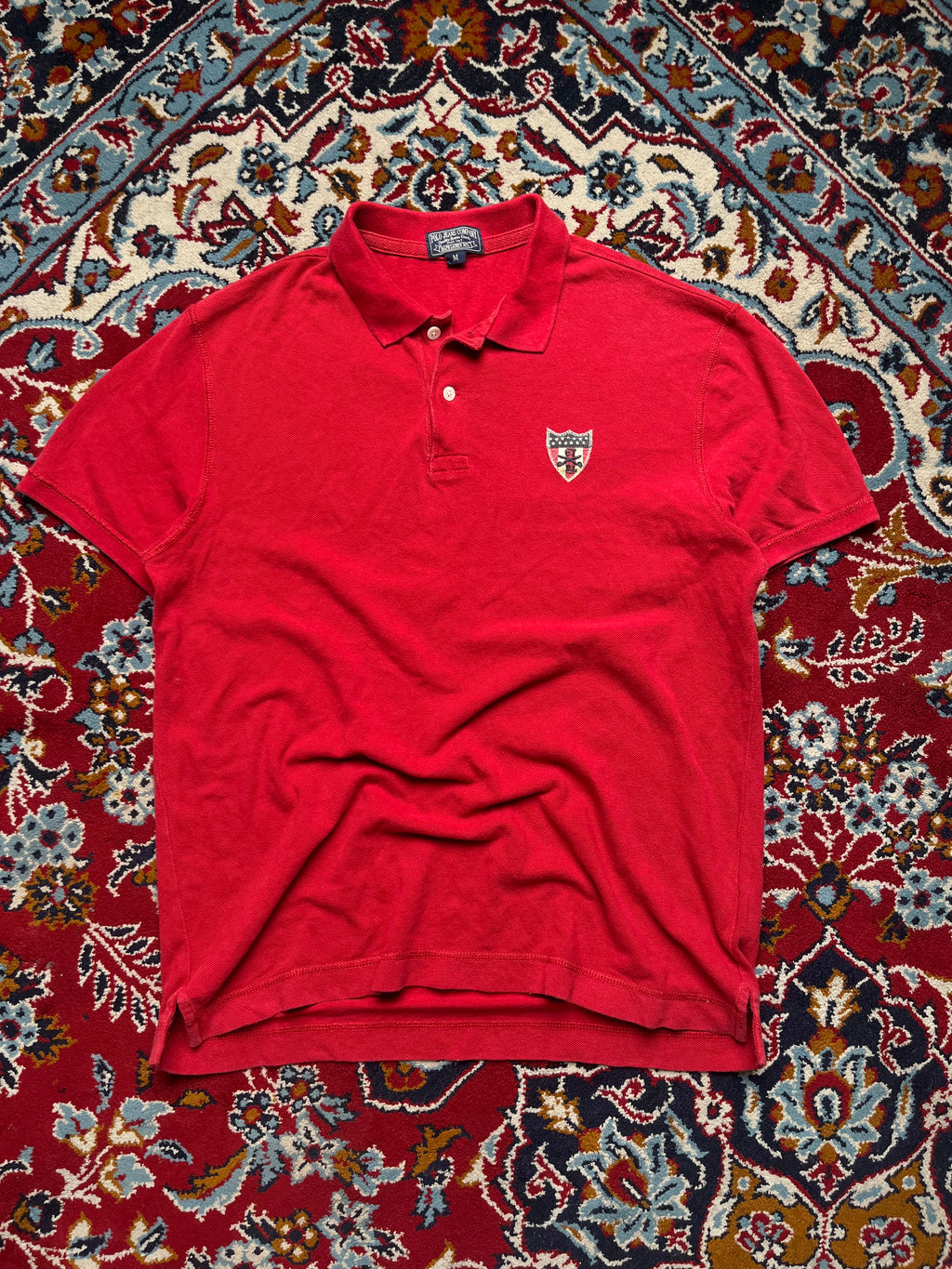 Vintage Polo Ralph Lauren Military Patchwork Polo Tee - M