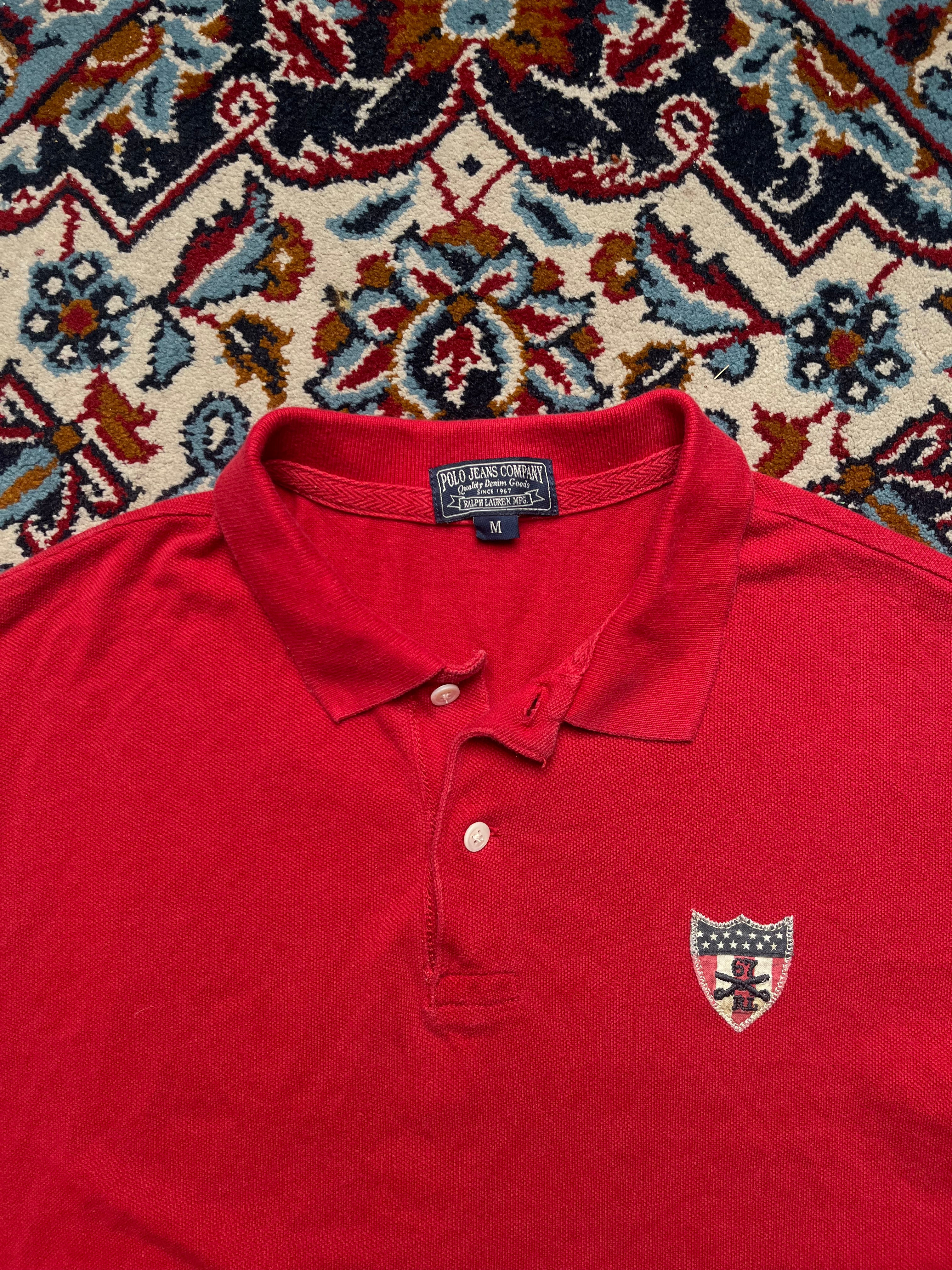 Vintage Polo Ralph Lauren Military Patchwork Polo Tee - M