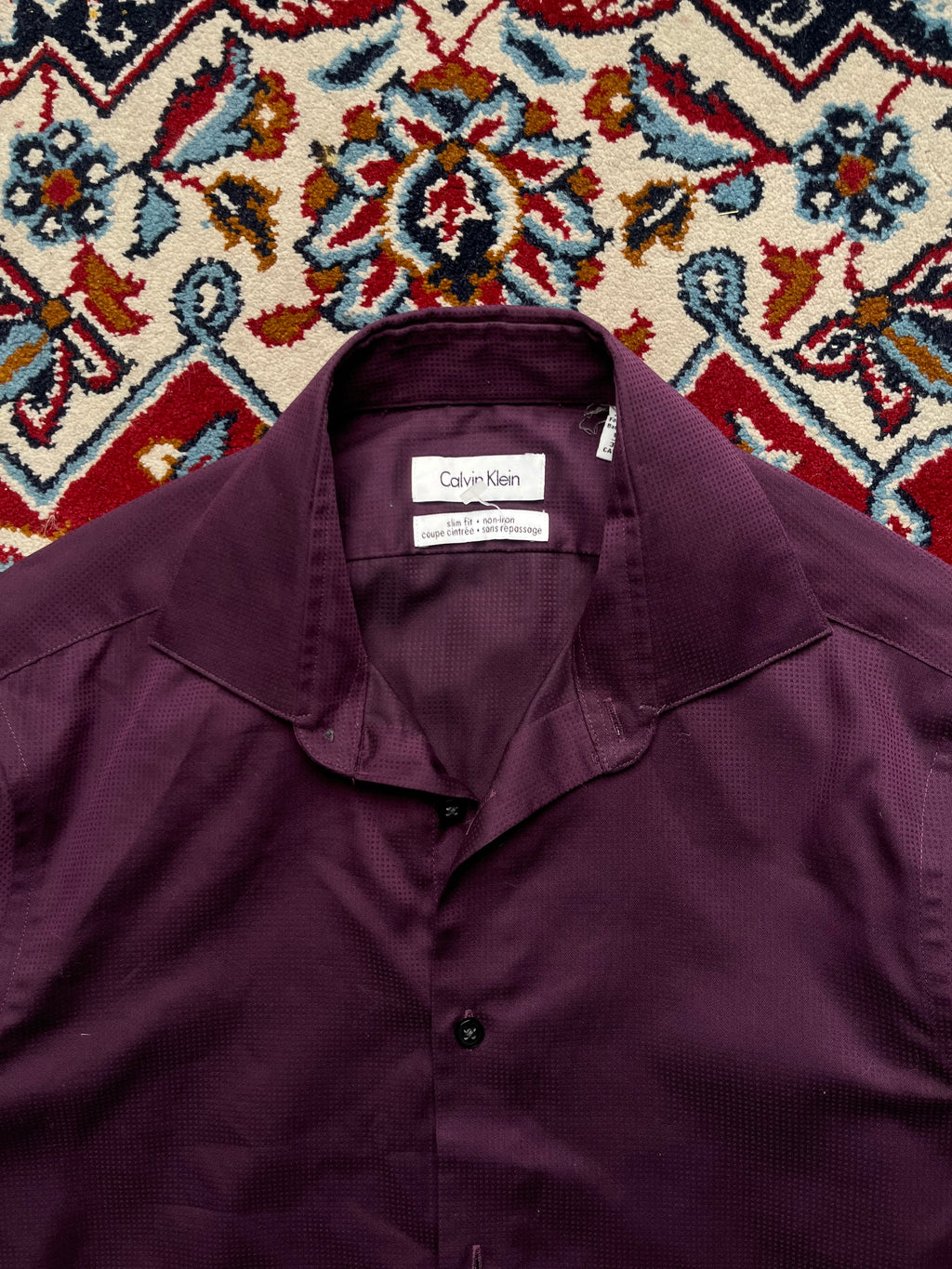 Calvin Klein Slim Fit Non-Iron Button Down Shirt - S