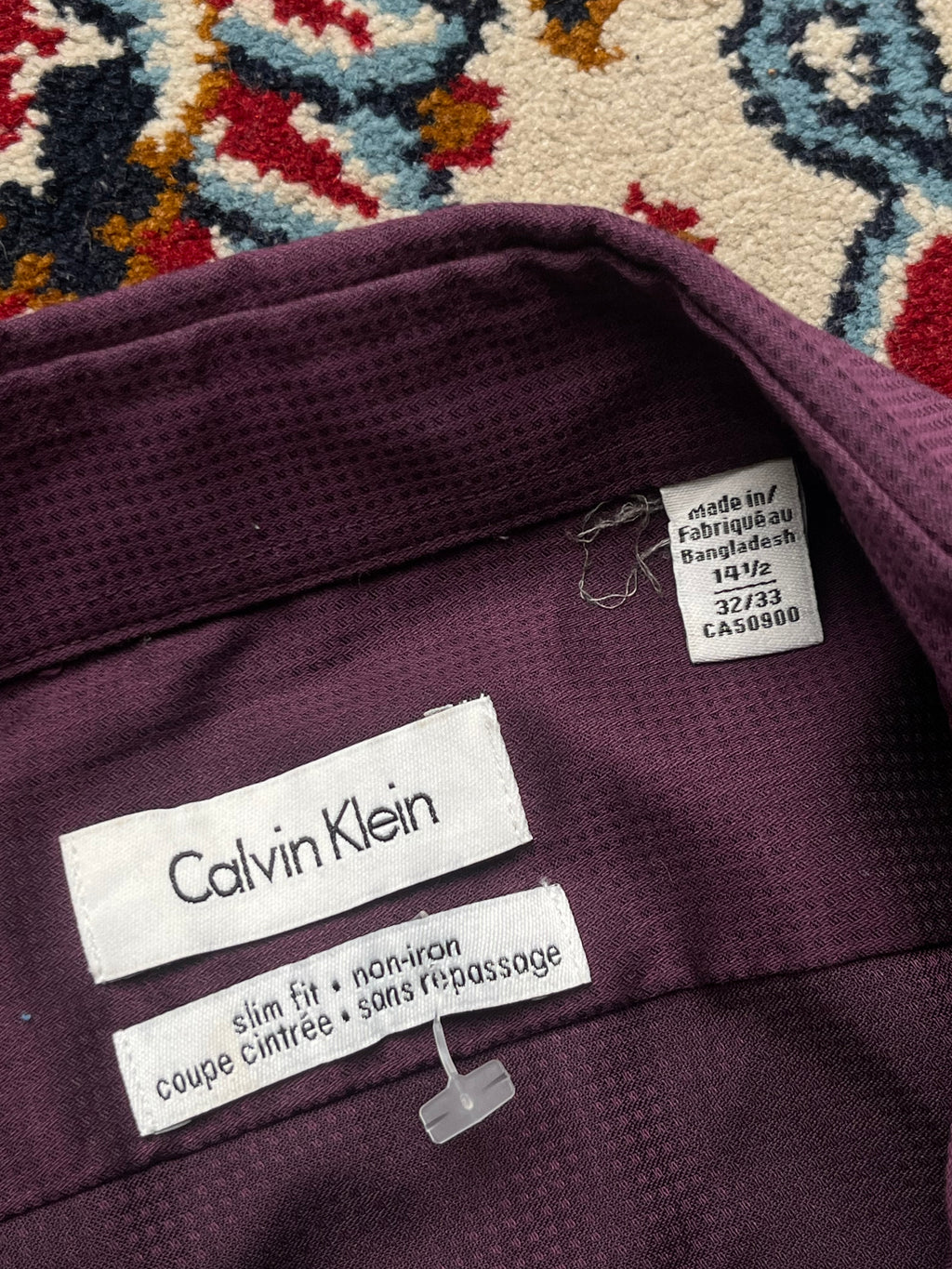 Calvin Klein Slim Fit Non-Iron Button Down Shirt - S