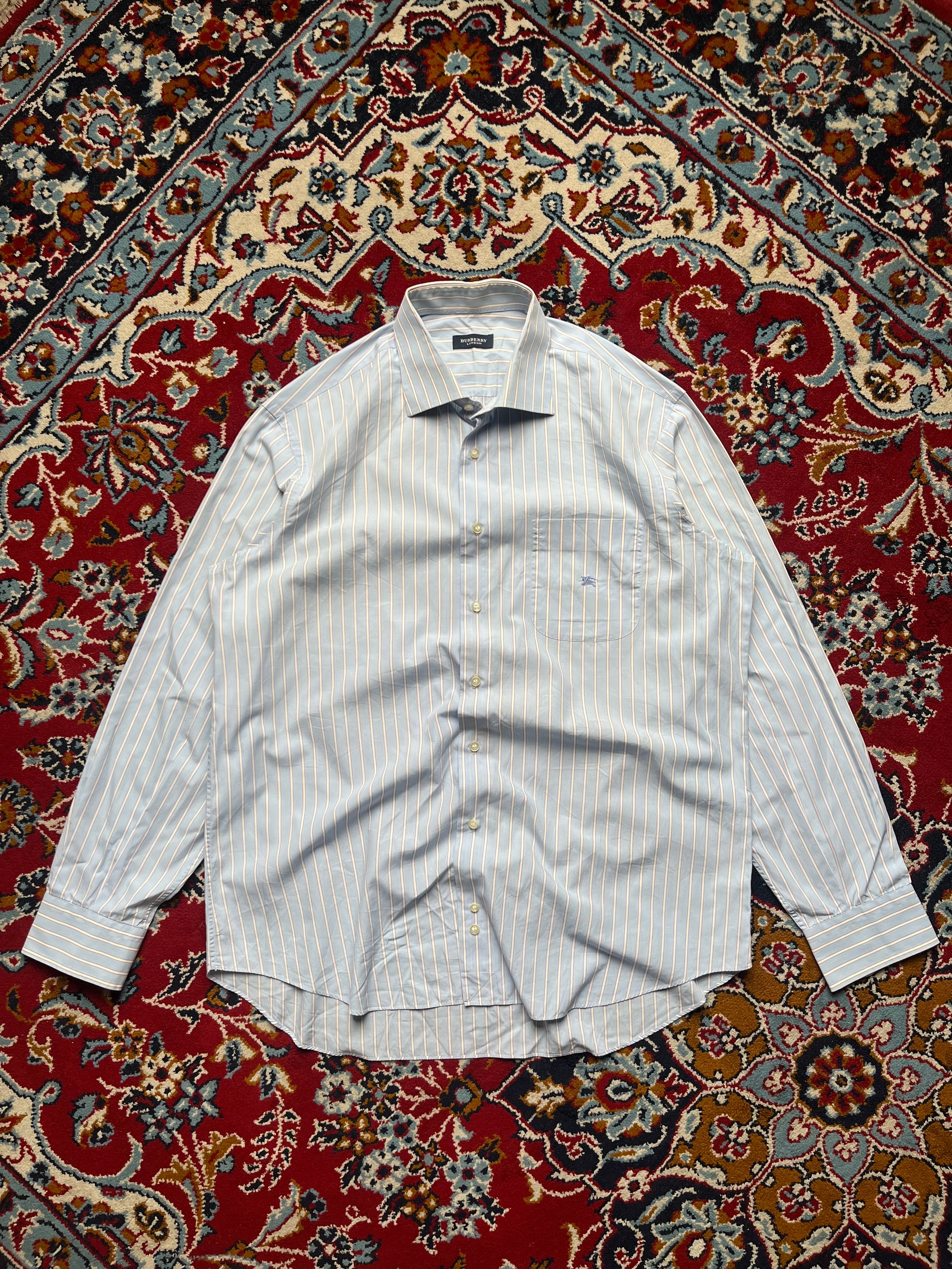 Burberry London Striped Button Down Shirt - L