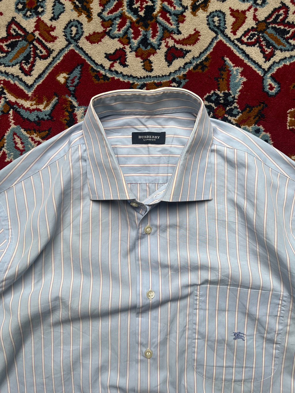 Burberry London Striped Button Down Shirt - L