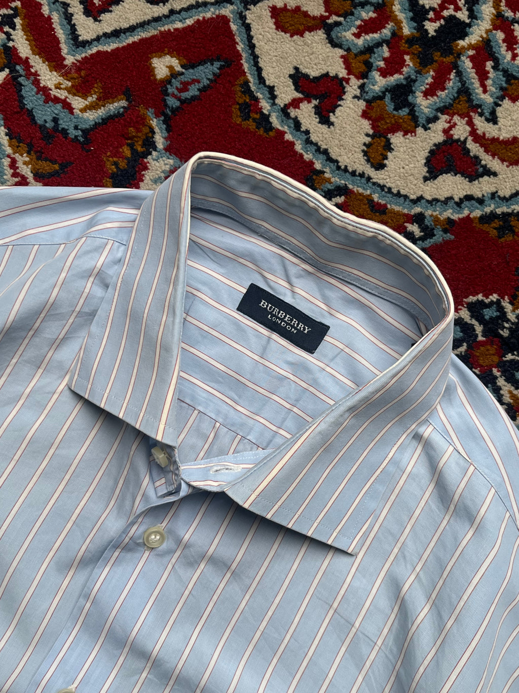 Burberry London Striped Button Down Shirt - L