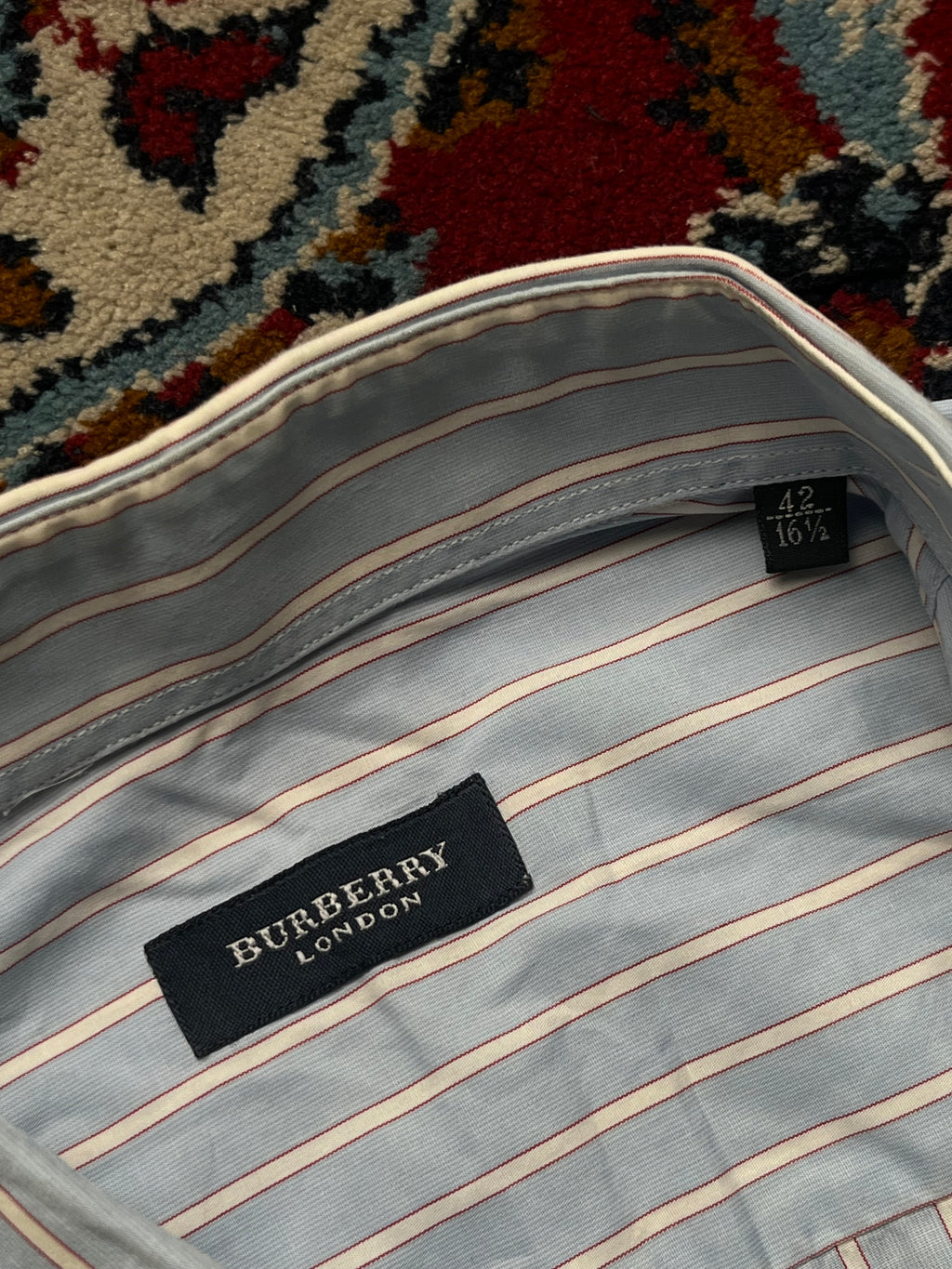 Burberry London Striped Button Down Shirt - L